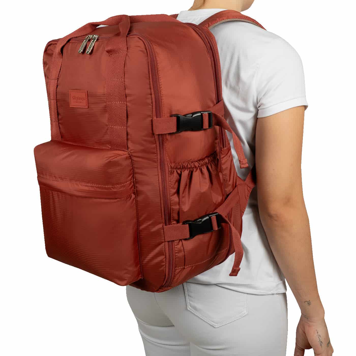 Morral One Citybags Light Rojo Carmin - miniatura 5