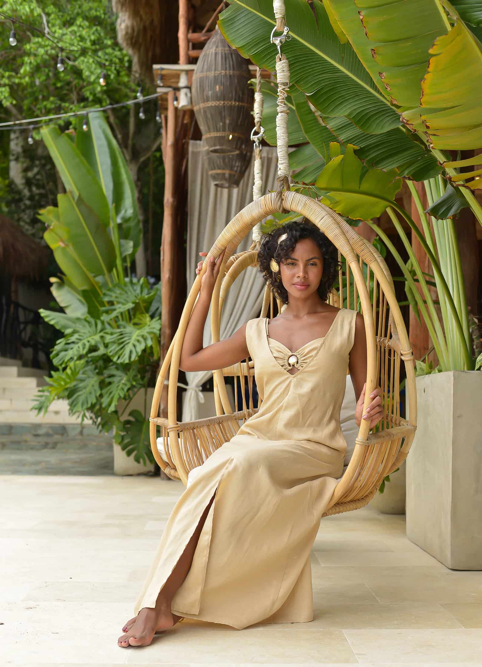 Cartagena dress - Camel - miniatura 4