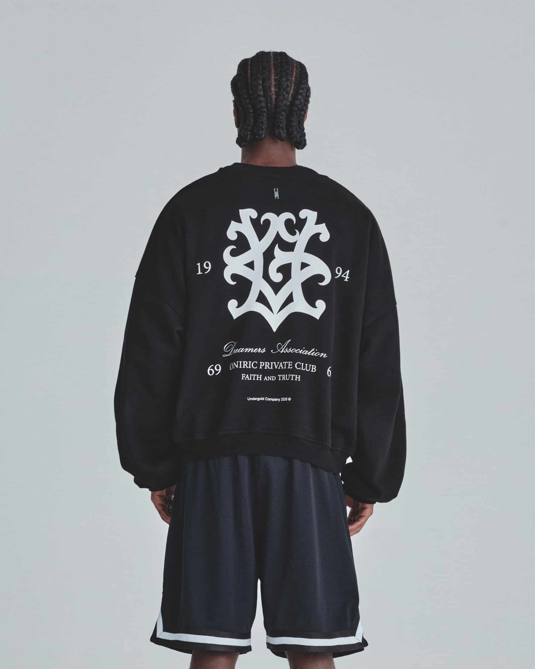 Line UG Monogram Boxy Fit Crewneck Black - miniatura 7