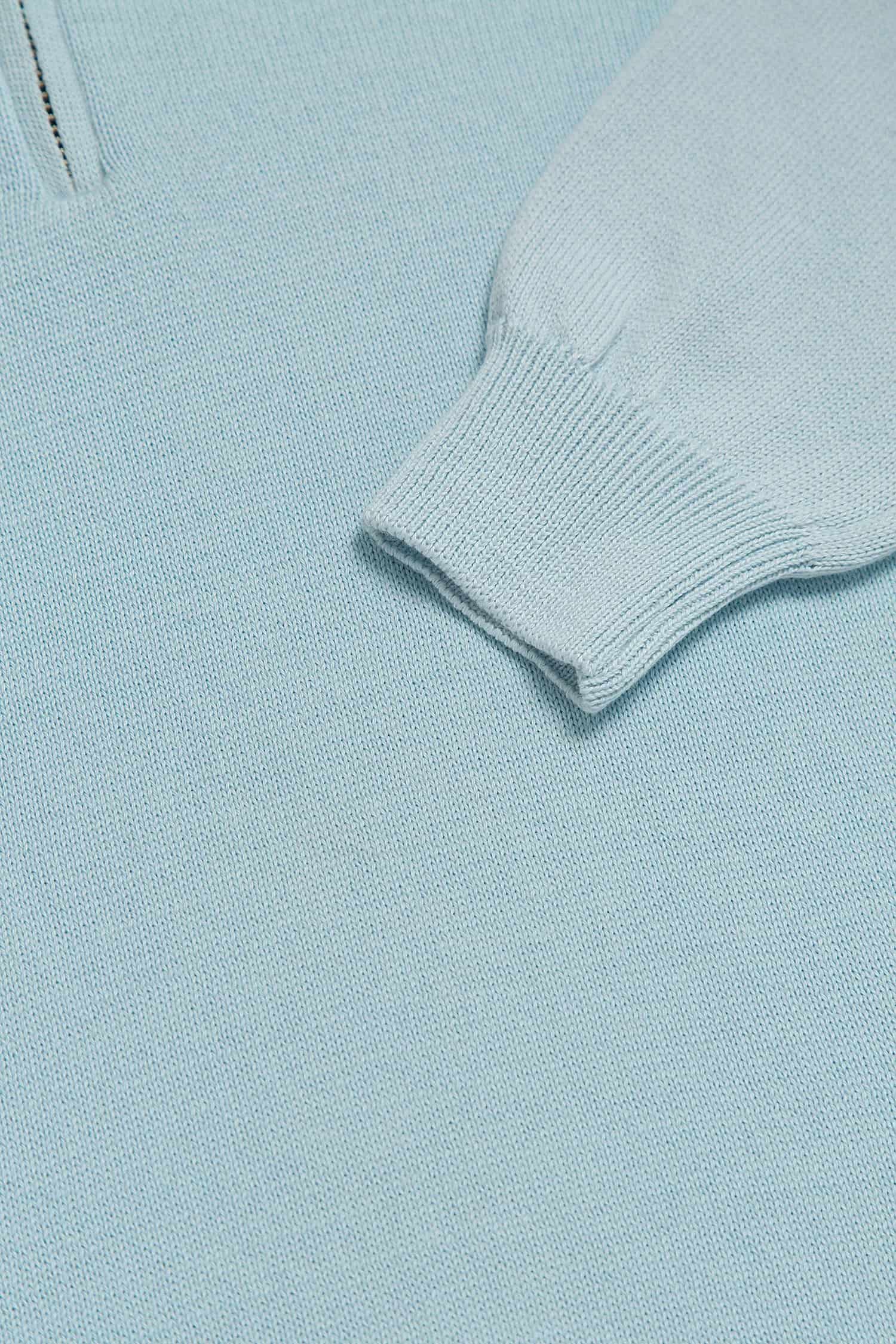 Saco Half Zip Algodón Azul Cielo - miniatura 3