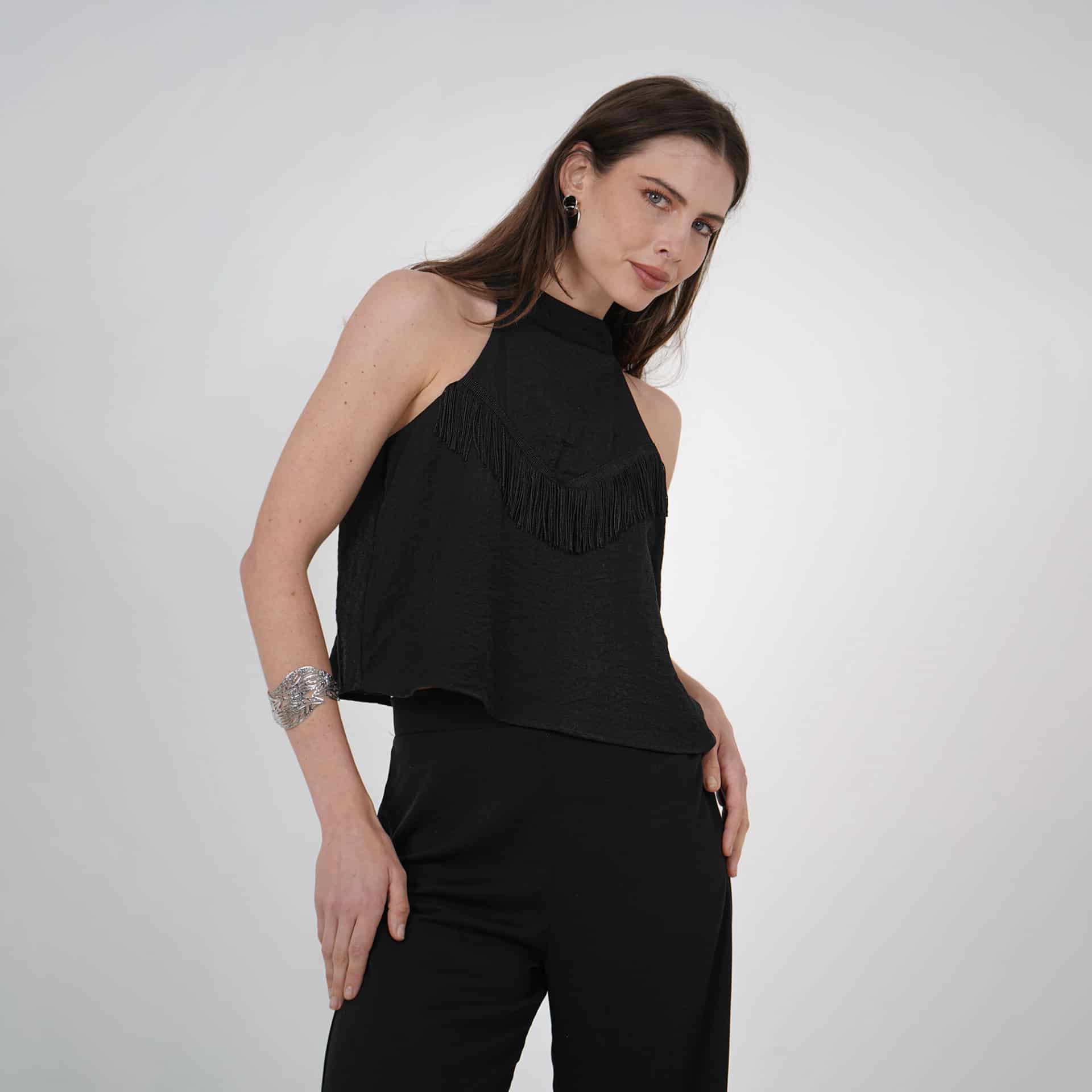 Blusa Cuello Alto Manga Sisa - miniatura 1