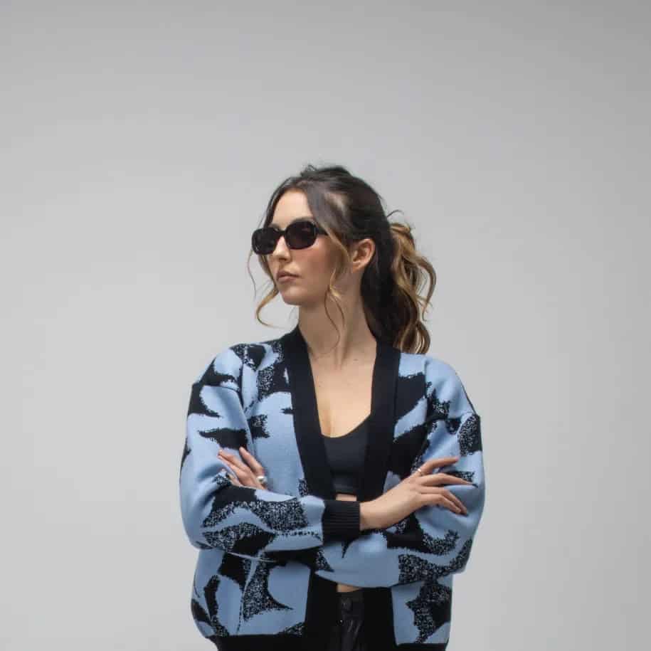 Saco Matilde – Abstract Flower – Azul/Azul - miniatura 6