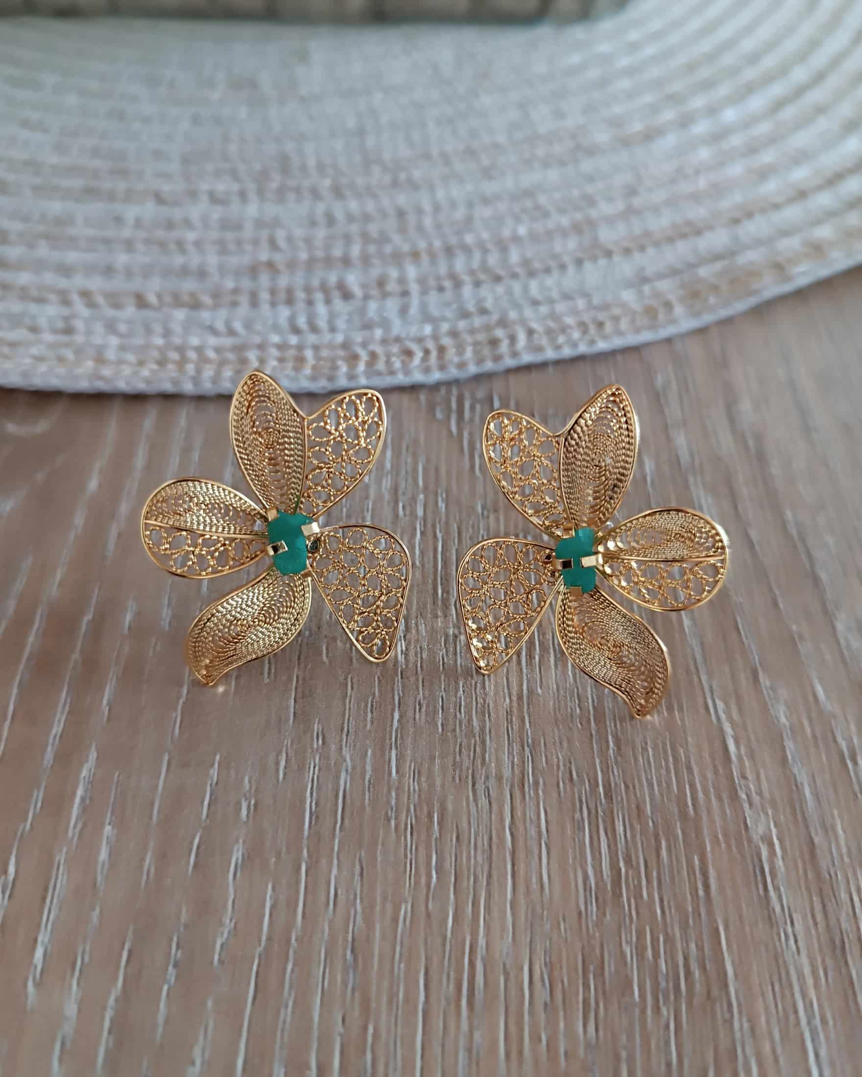 Aretes filigrana topo Dinastia - miniatura 4