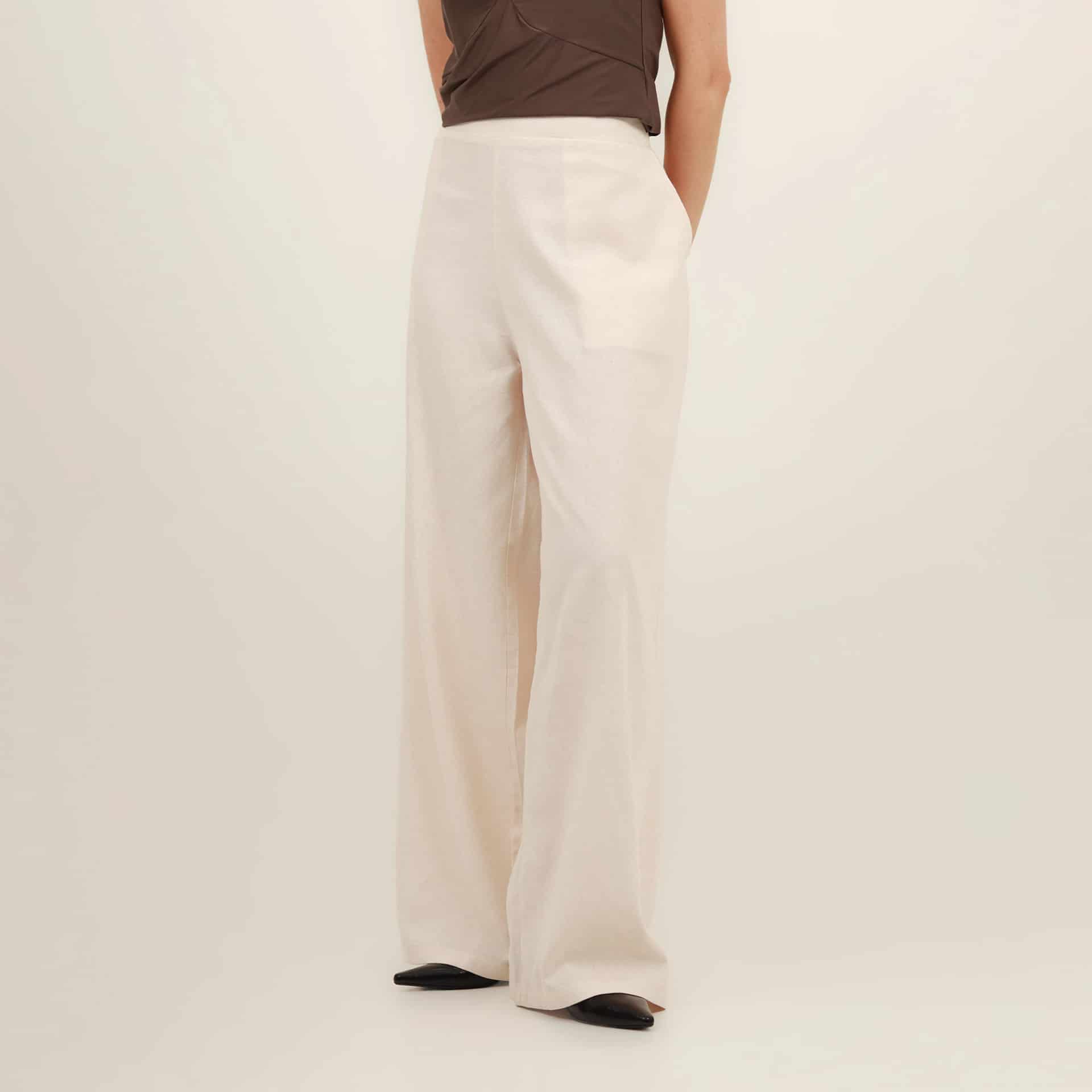 Pantalón palazzo bota ancha con elastico en cintura - miniatura 16