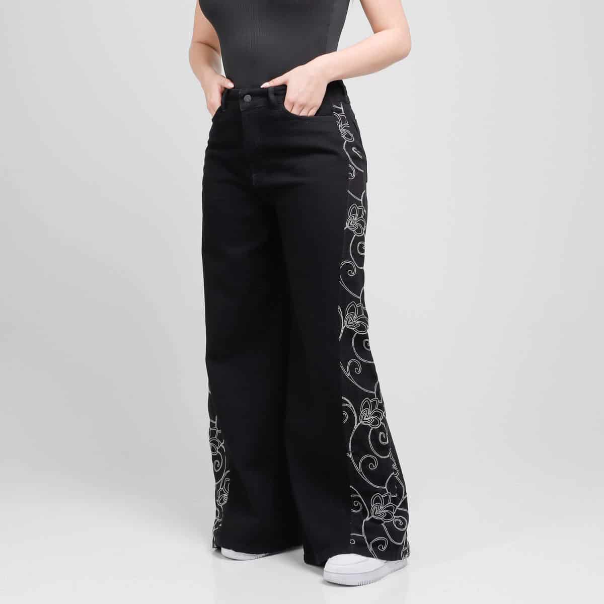 Jean Axspen Wide Leg Ax-2968 Negro - miniatura 1