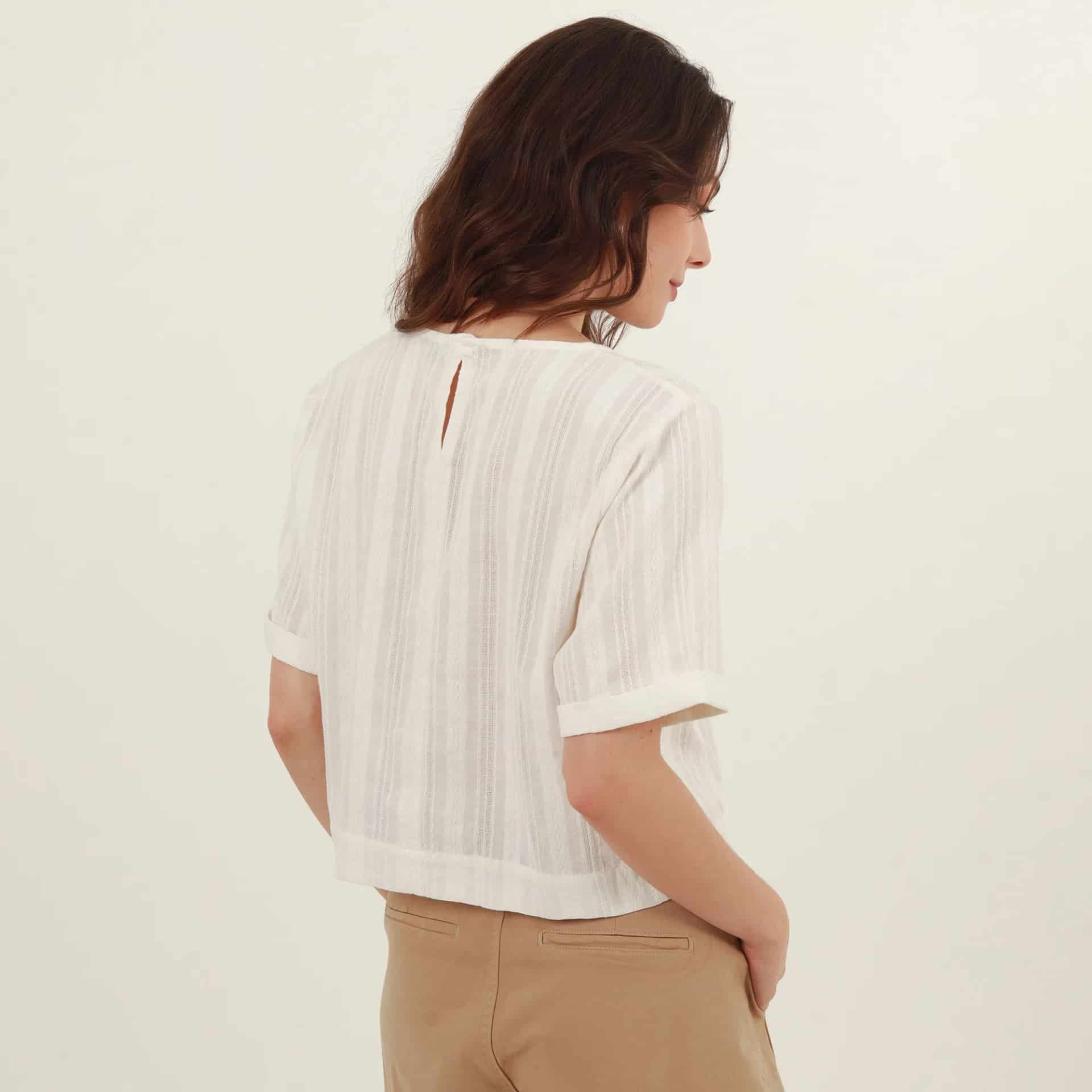 Blusa Cuello Redondo Manga Corta - miniatura 2