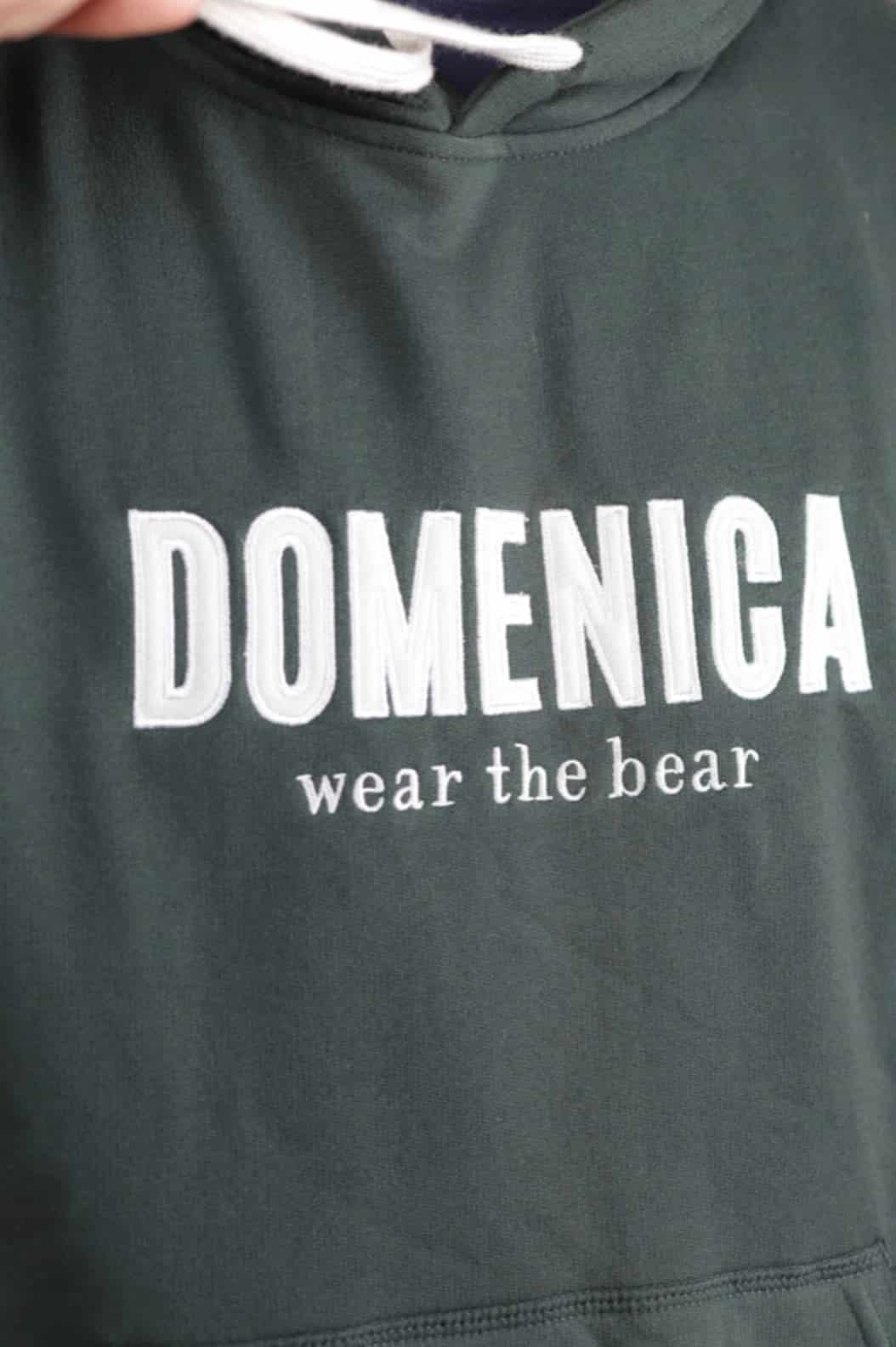 HOODIE DOMENICA VERDE MILITAR - UNISEX - miniatura 6