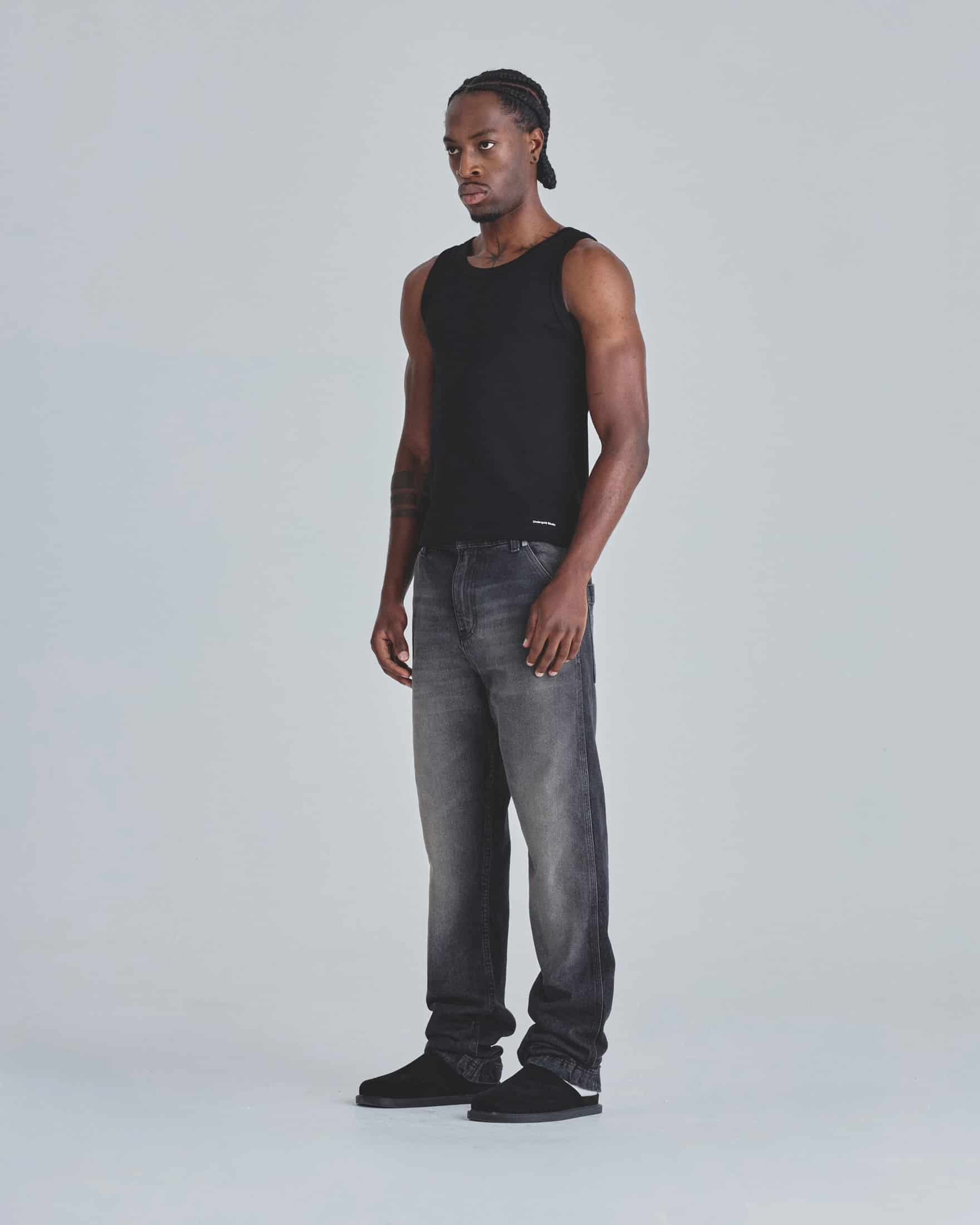 Line Basic Slim fit Fit Jeans Washed Black - miniatura 5