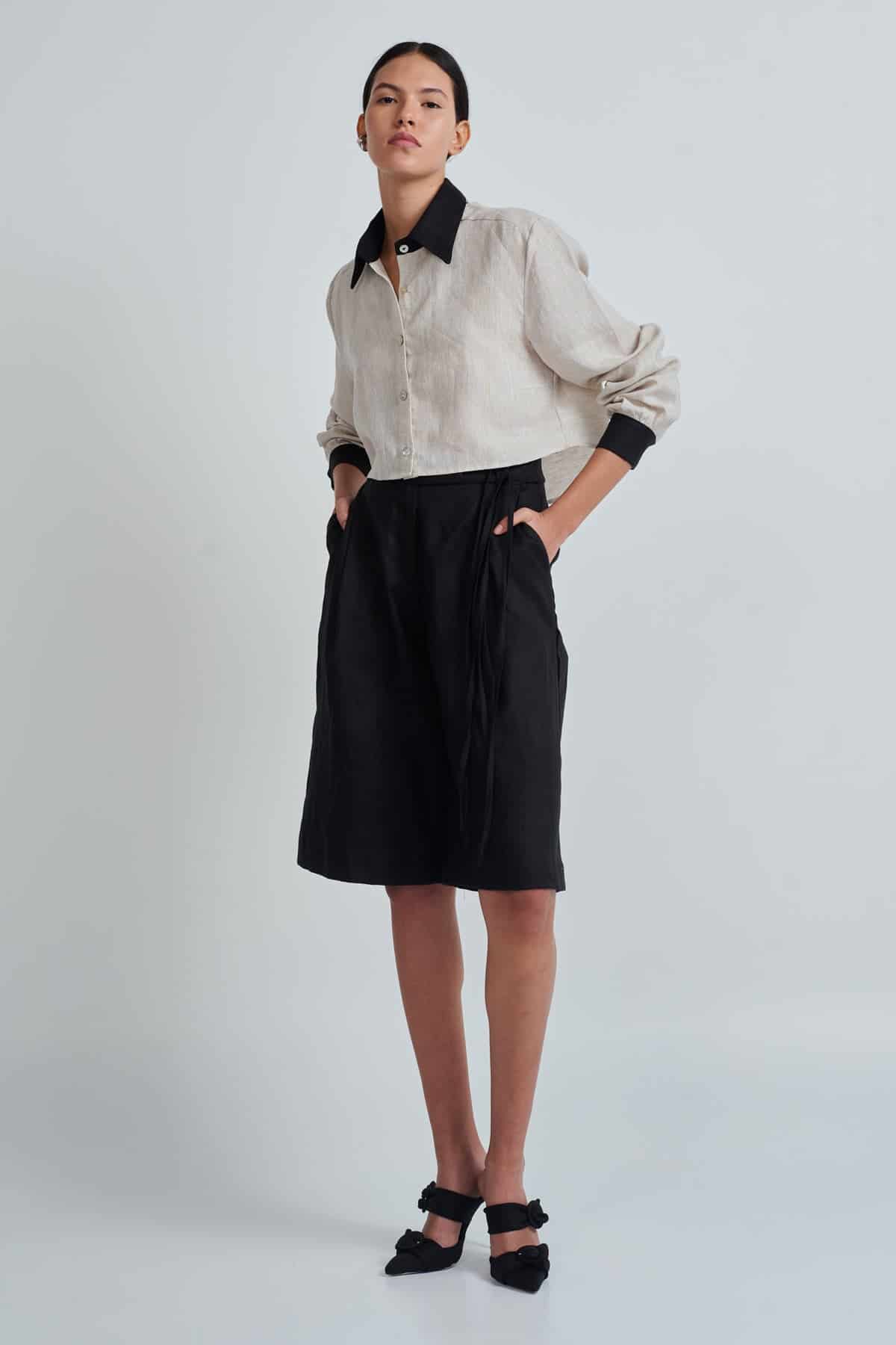 FEFI SHIRT NATURAL/BLACK - miniatura 1