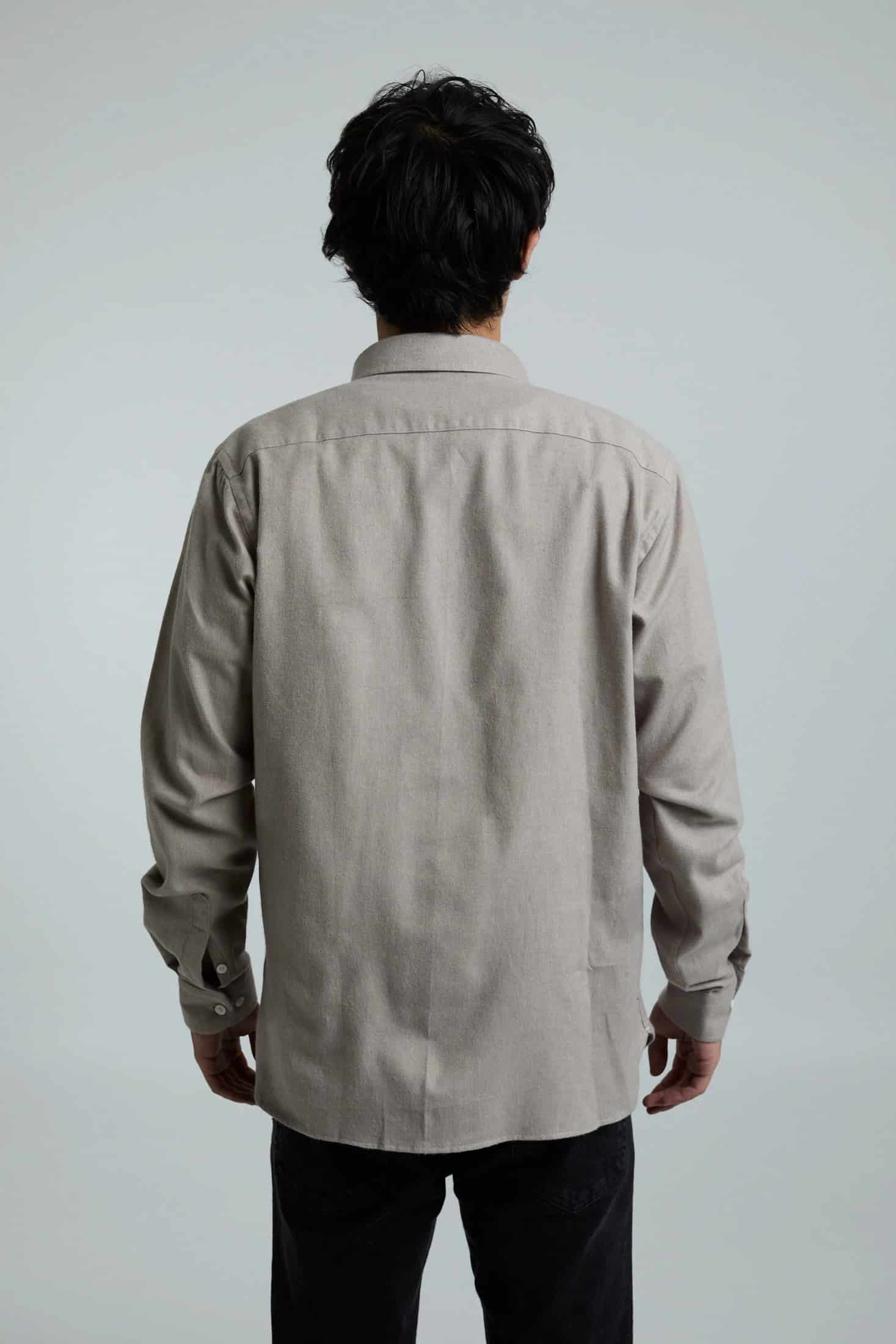 Camisa twill beige - miniatura 2