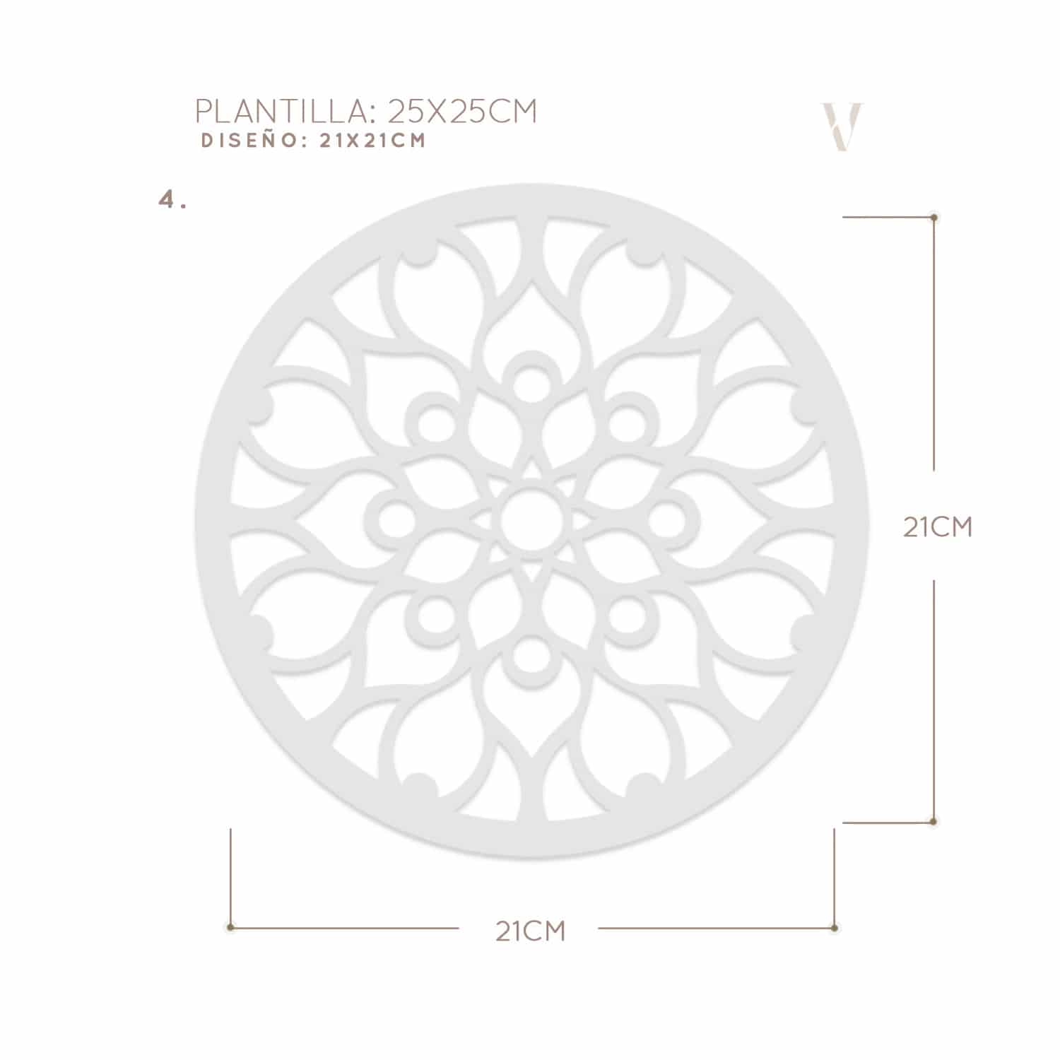 Plantillas para pintar, Vamarú Stencils, Colección Armonía 25cm y 48cm, 5und - miniatura 6
