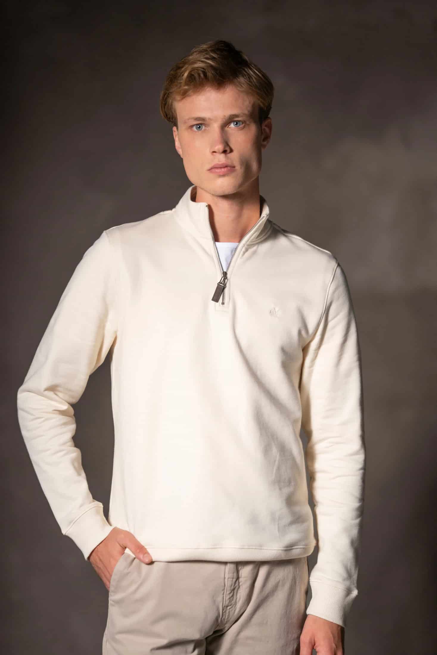 Suéter Halfzip Varenna Hombre Hueso - miniatura 2