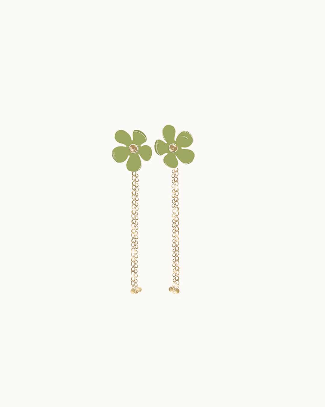 Pétalos Parabirso Earrings - miniatura 1