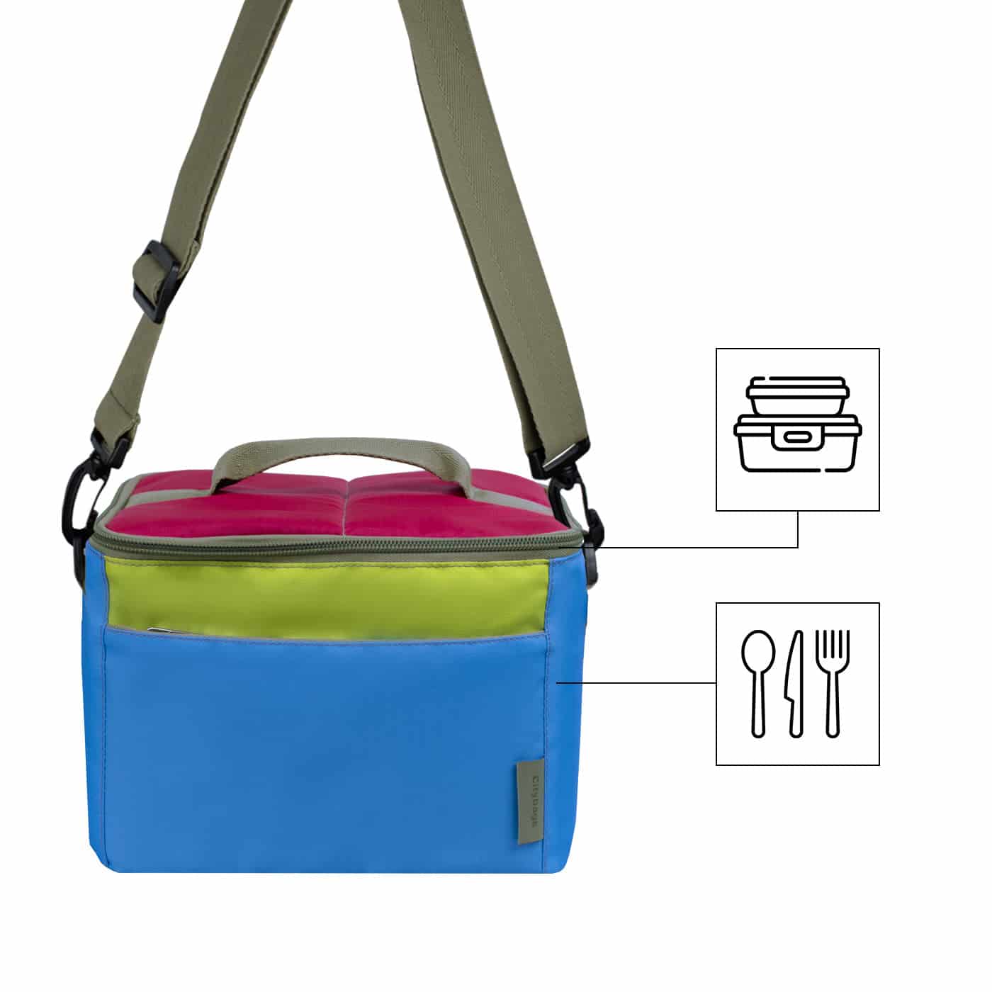 Lonchera Clasica Ultra Citybags Estampado Neon - miniatura 3