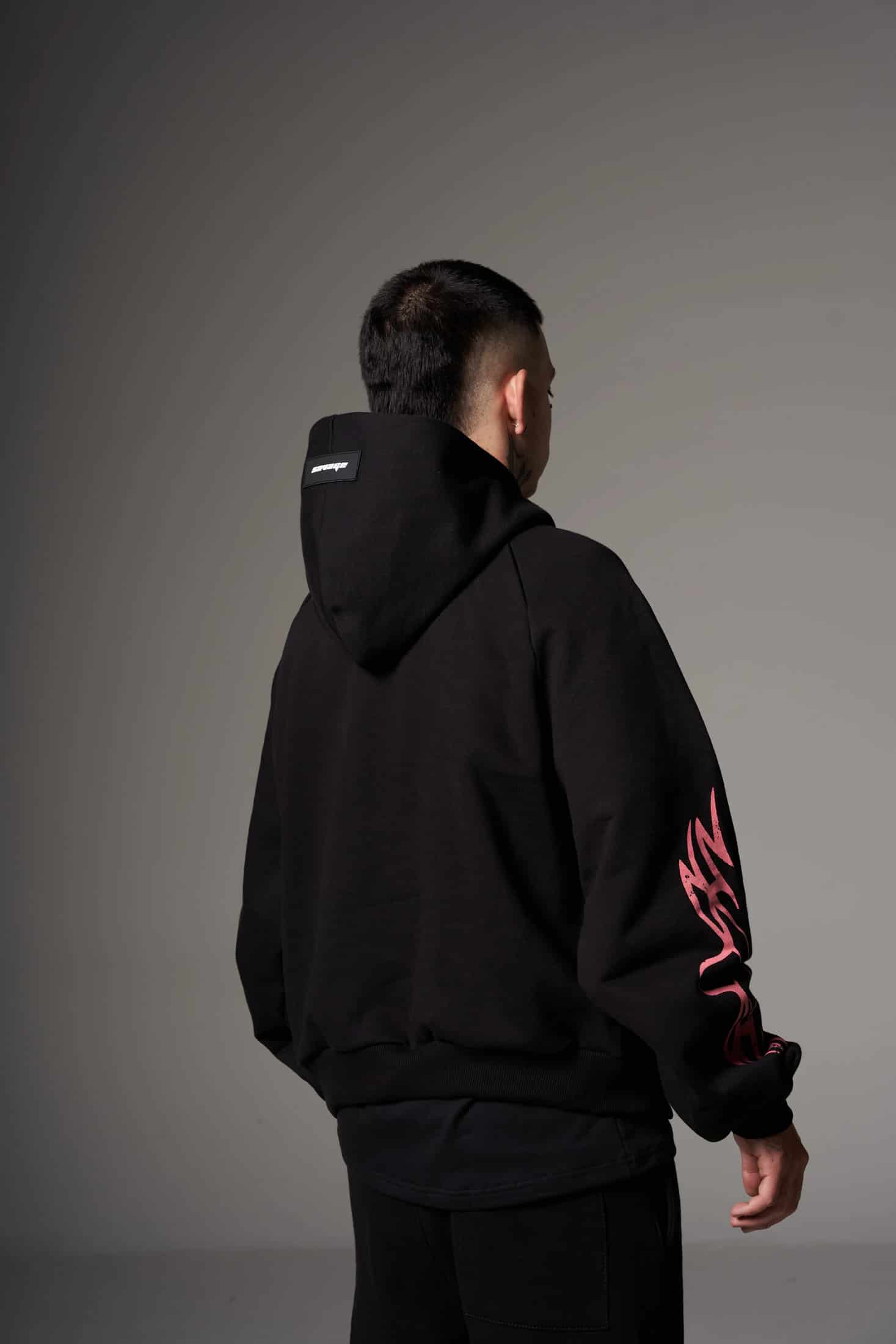 Hoodie Boxy fit rosa piedras  400 gramos - miniatura 5