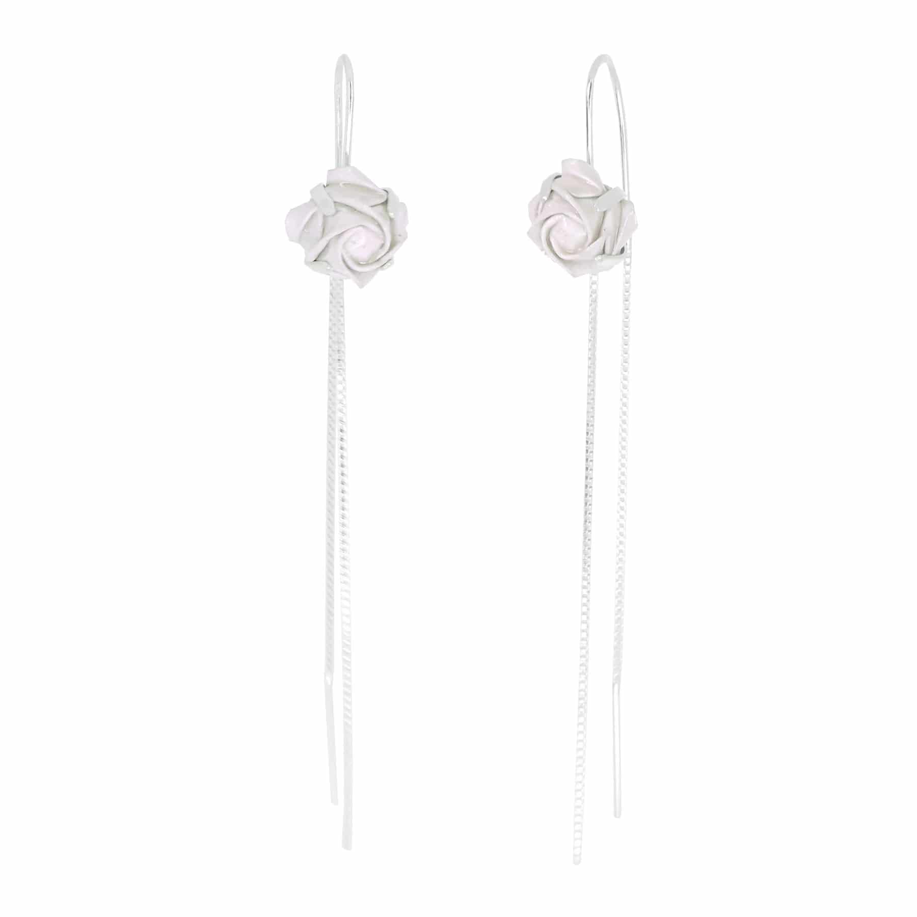 Arete rosa cadena - miniatura 1