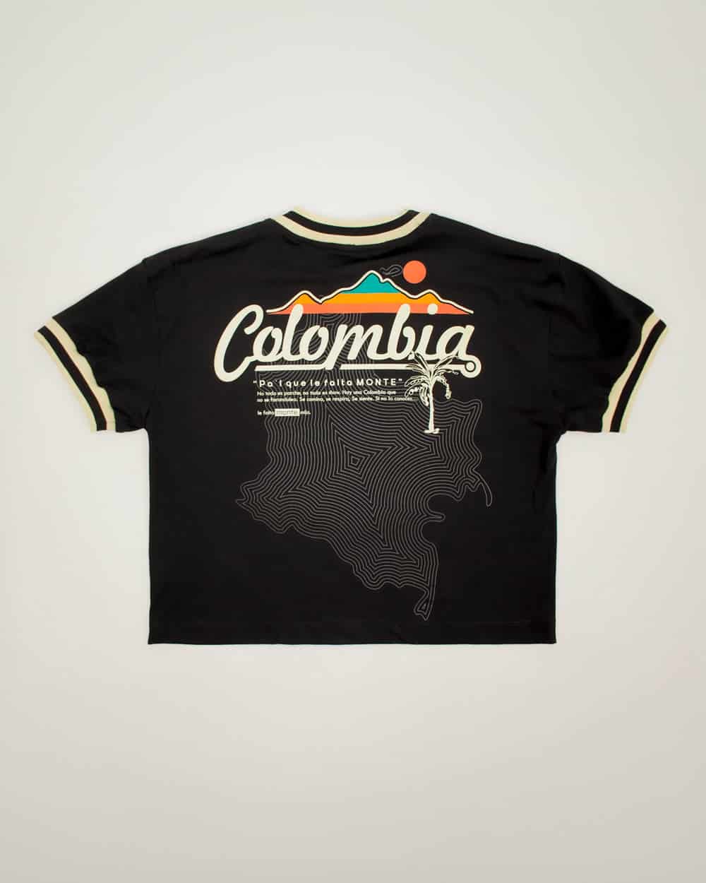 Camiseta Oversized Colombia negro Mujer - miniatura 8