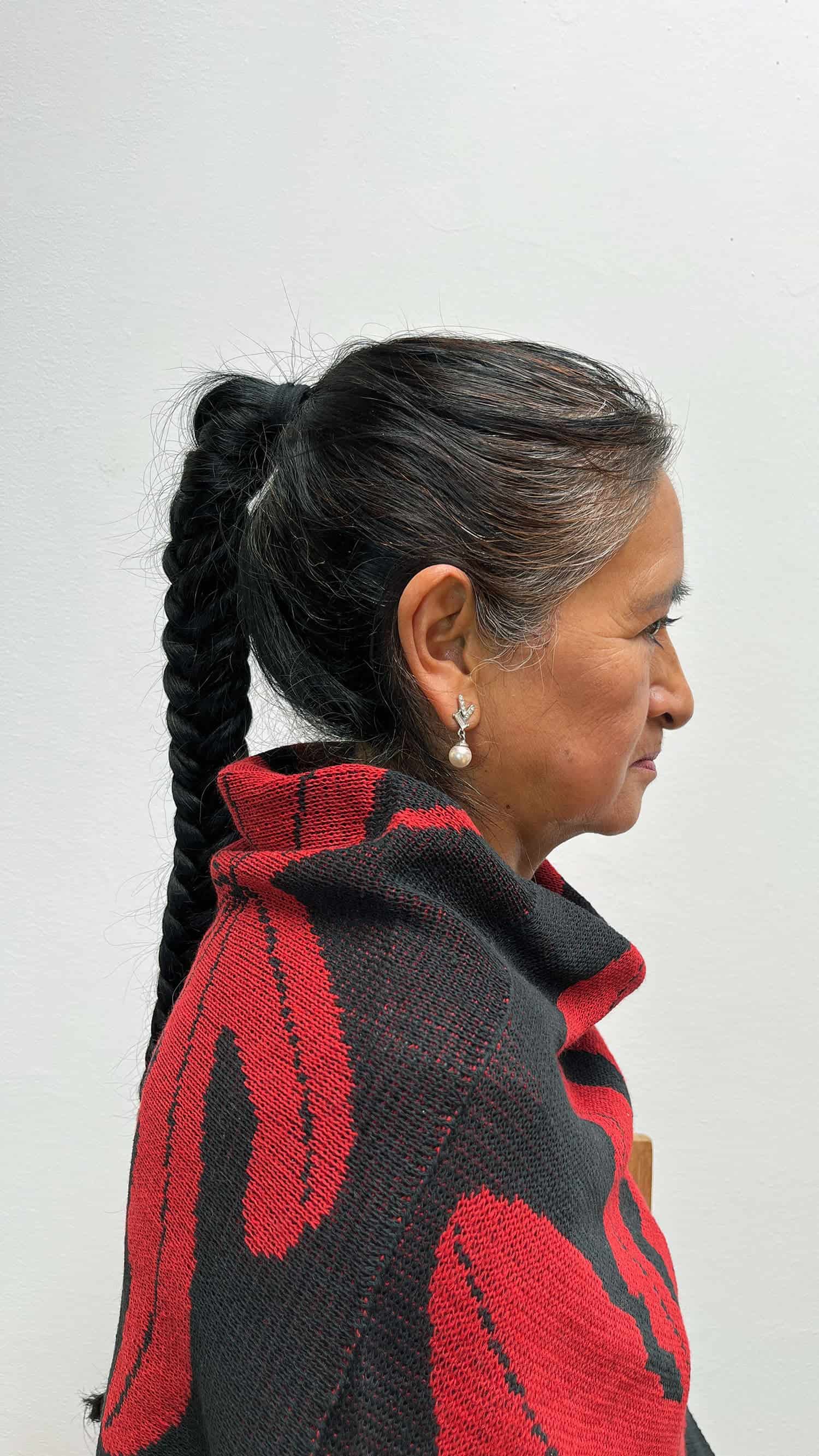 Poncho Yarumo - negro y rojo - miniatura 4