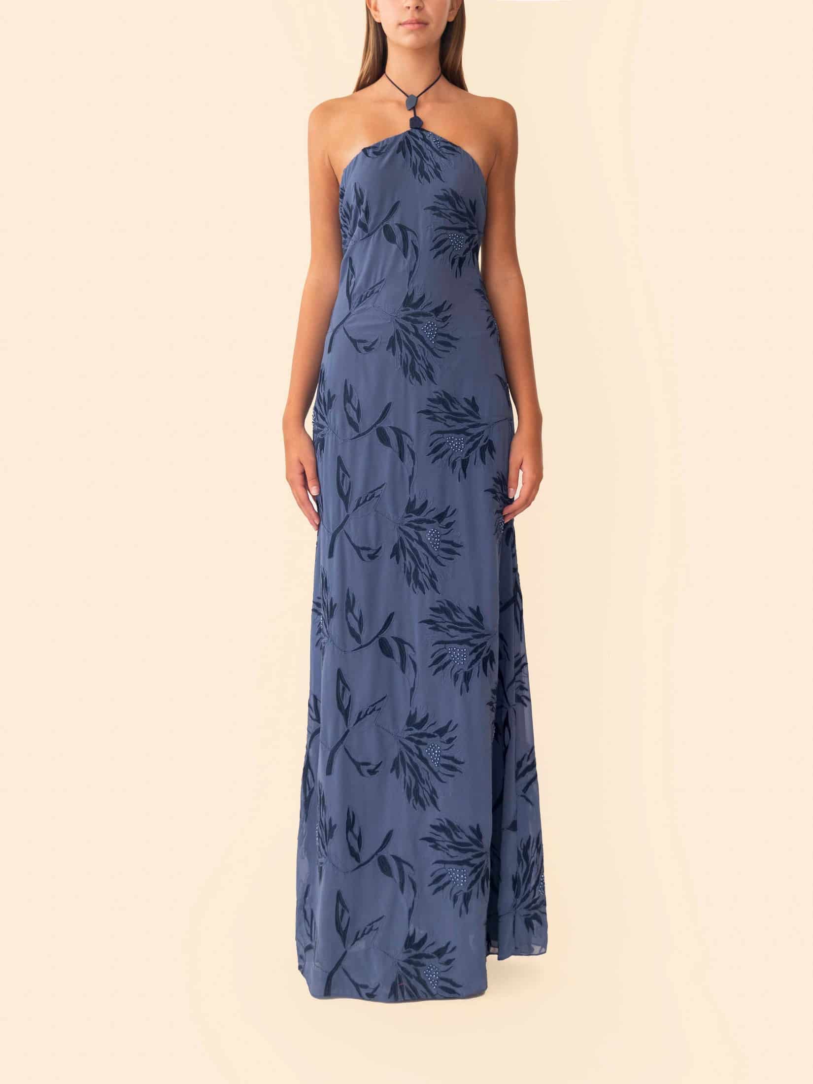 SARANIA DRESS NAVY BLUE - miniatura 2