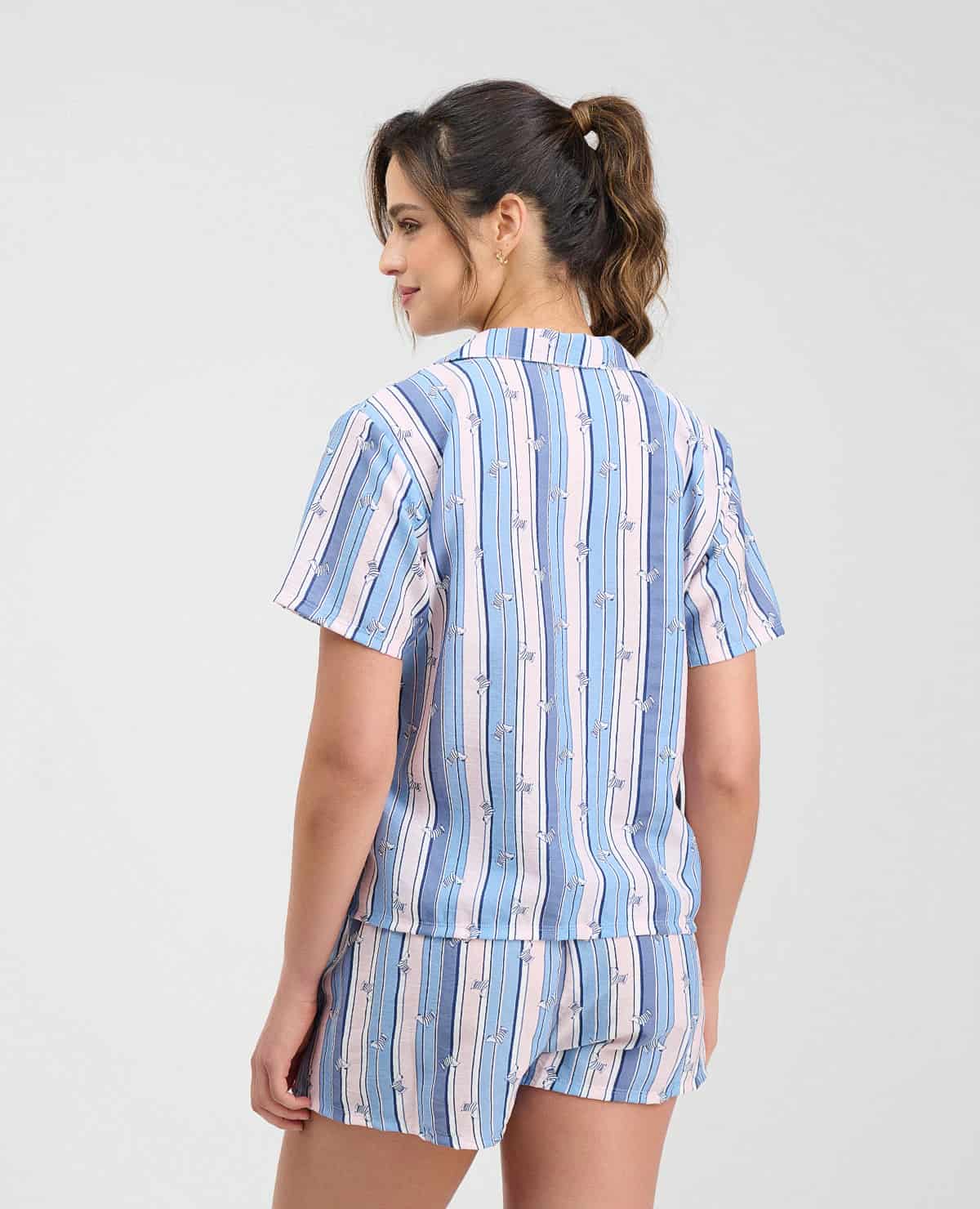 Pijama de Short | Camisa Manga Corta de Botones - miniatura 2
