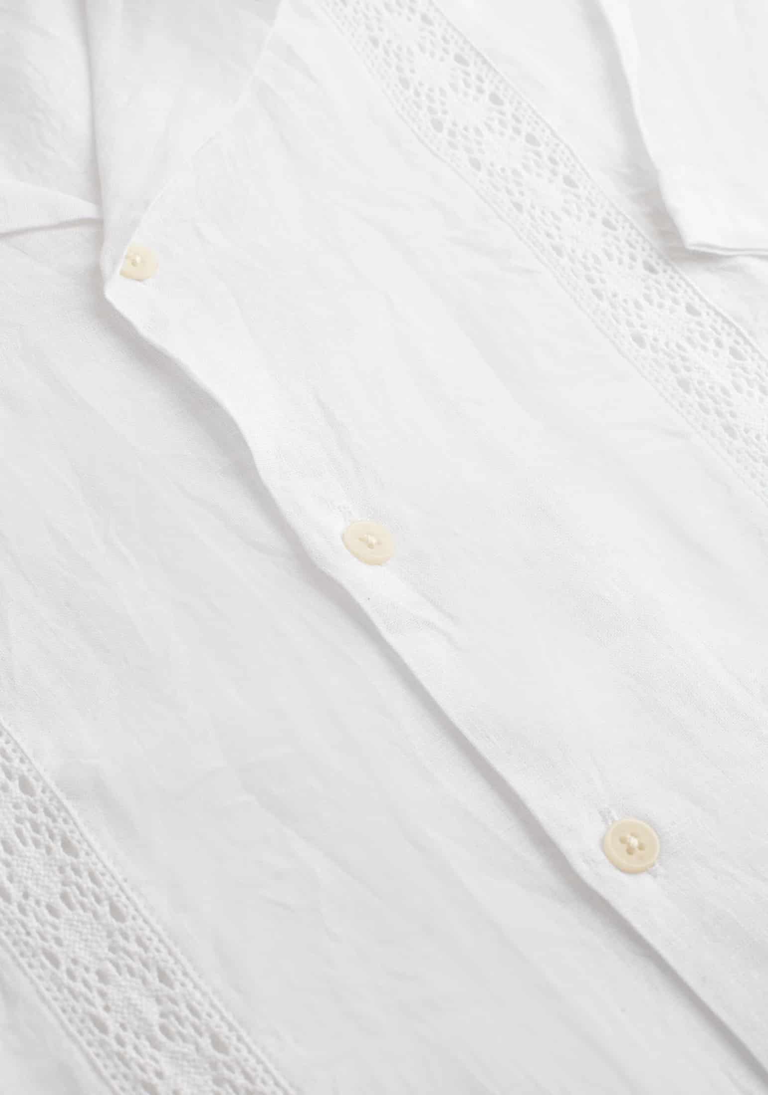 Camisa Guayabera Bol. Manga Corta Blanco - miniatura 3