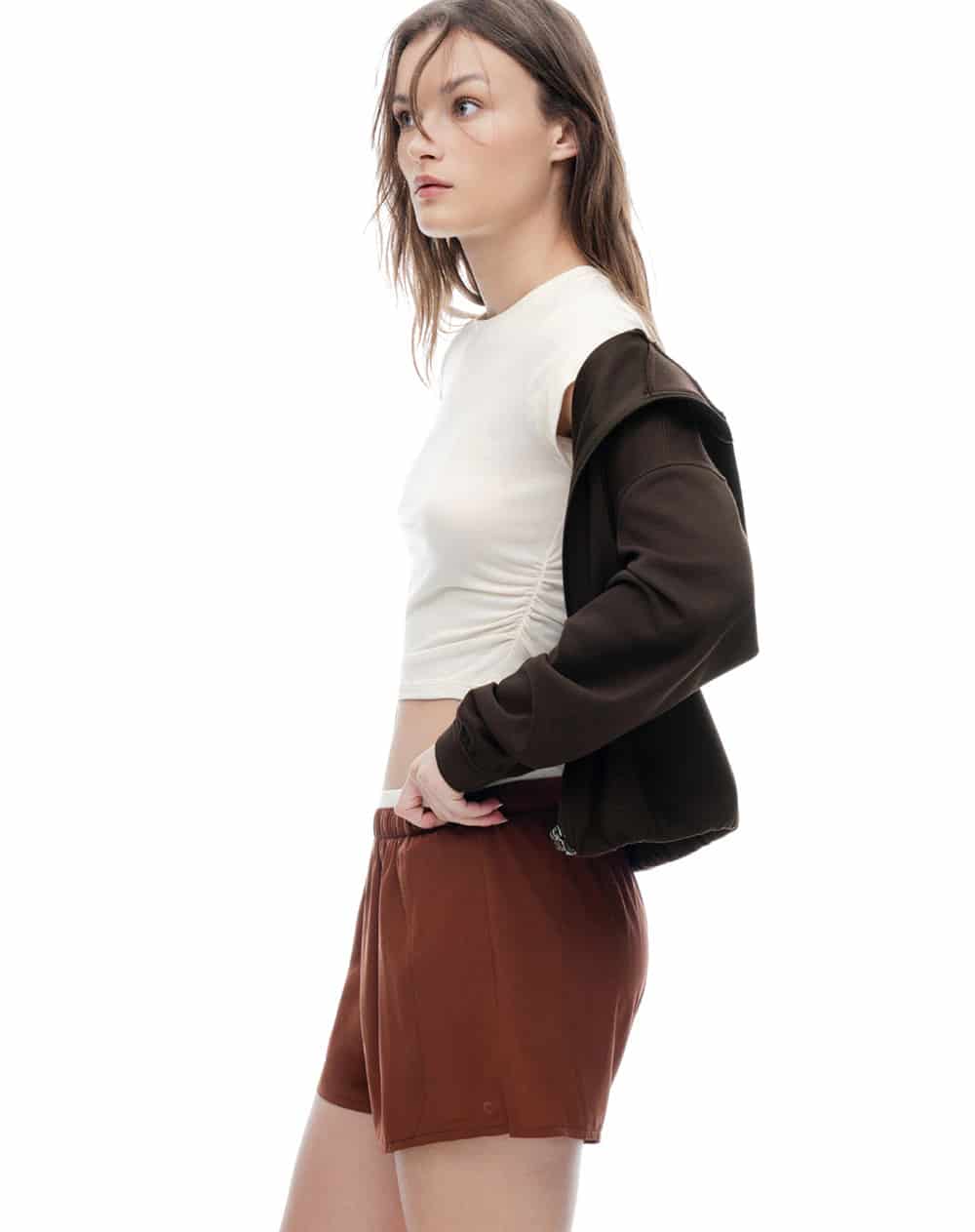 Short deportivo café mujer - miniatura 4