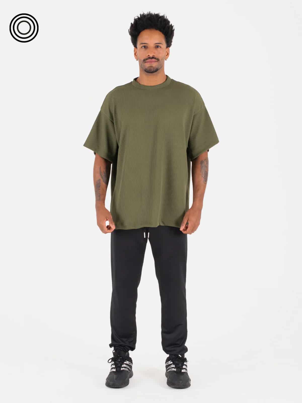 Camiseta hombre stone verde militar - miniatura 3