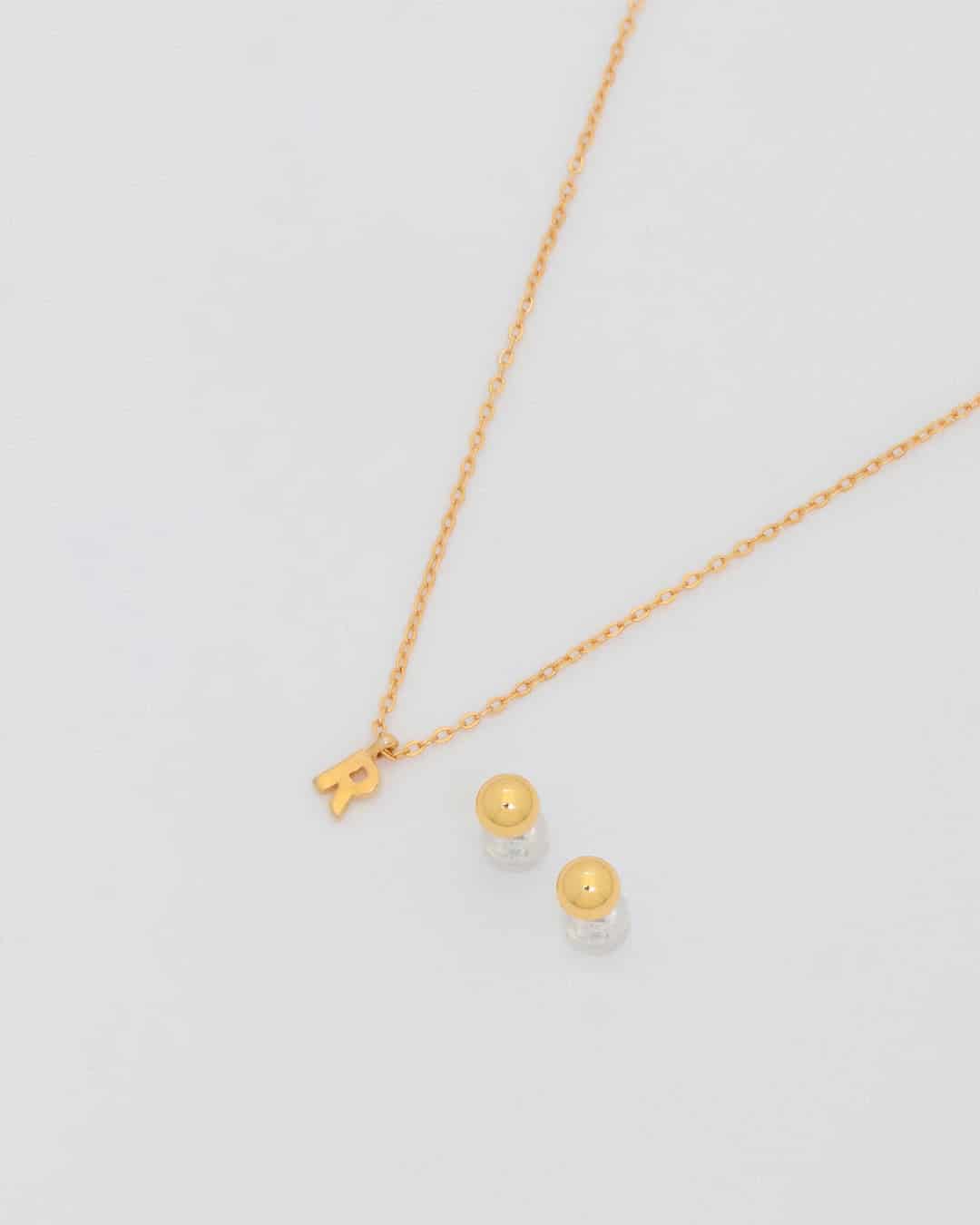 Collar Letra + Aretes - miniatura 3