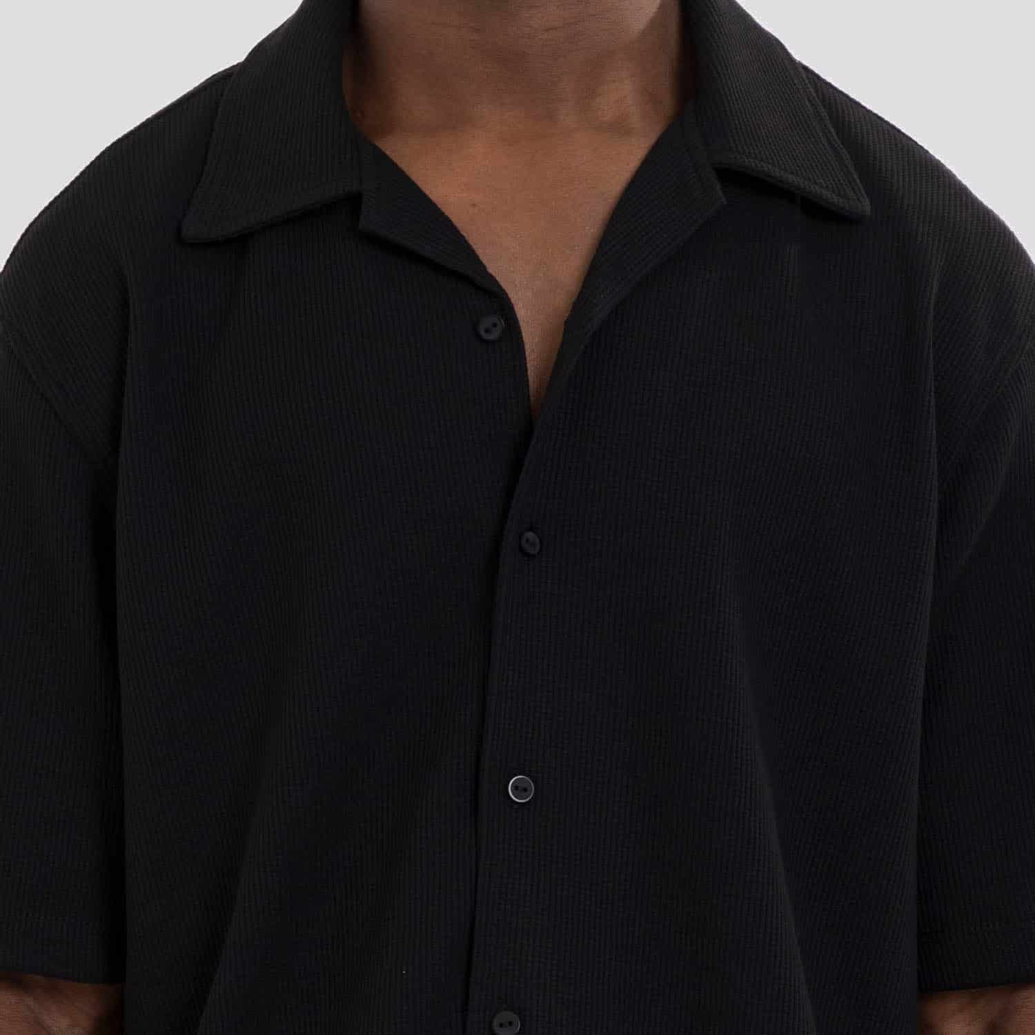 Relaxed Short Sleeve Shirt Black - miniatura 5