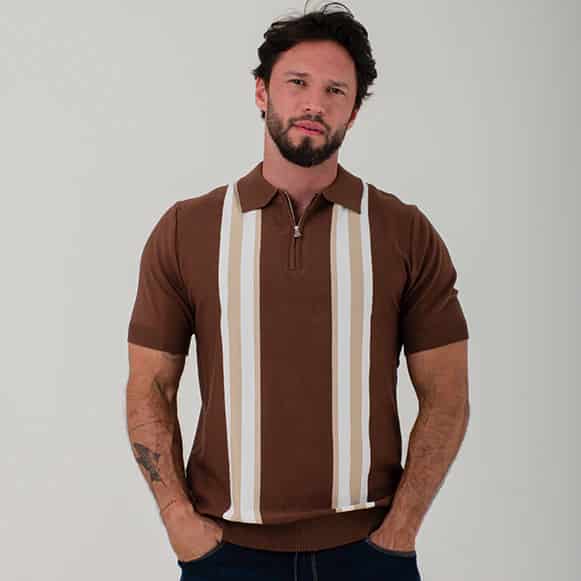 SUETER TIPO POLO MODA TEJIDO HOMBRE - miniatura 1