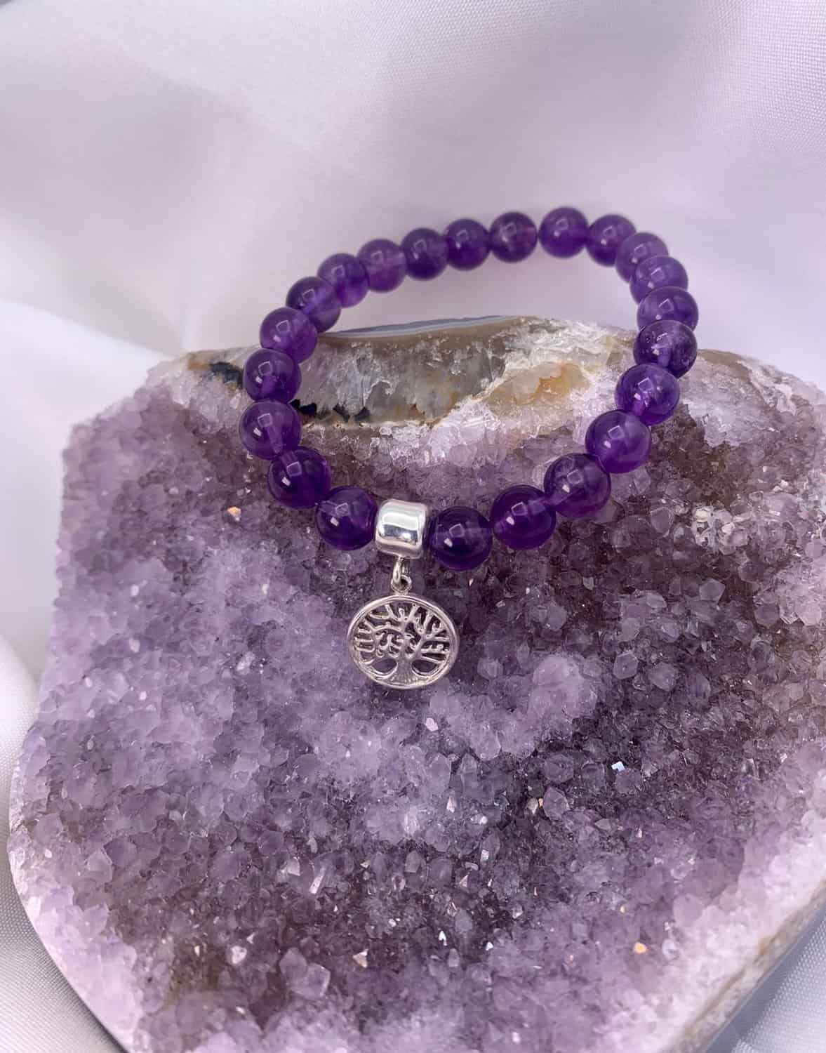 Pulsera Amatista dije Árbol de la Vida mini - miniatura 1