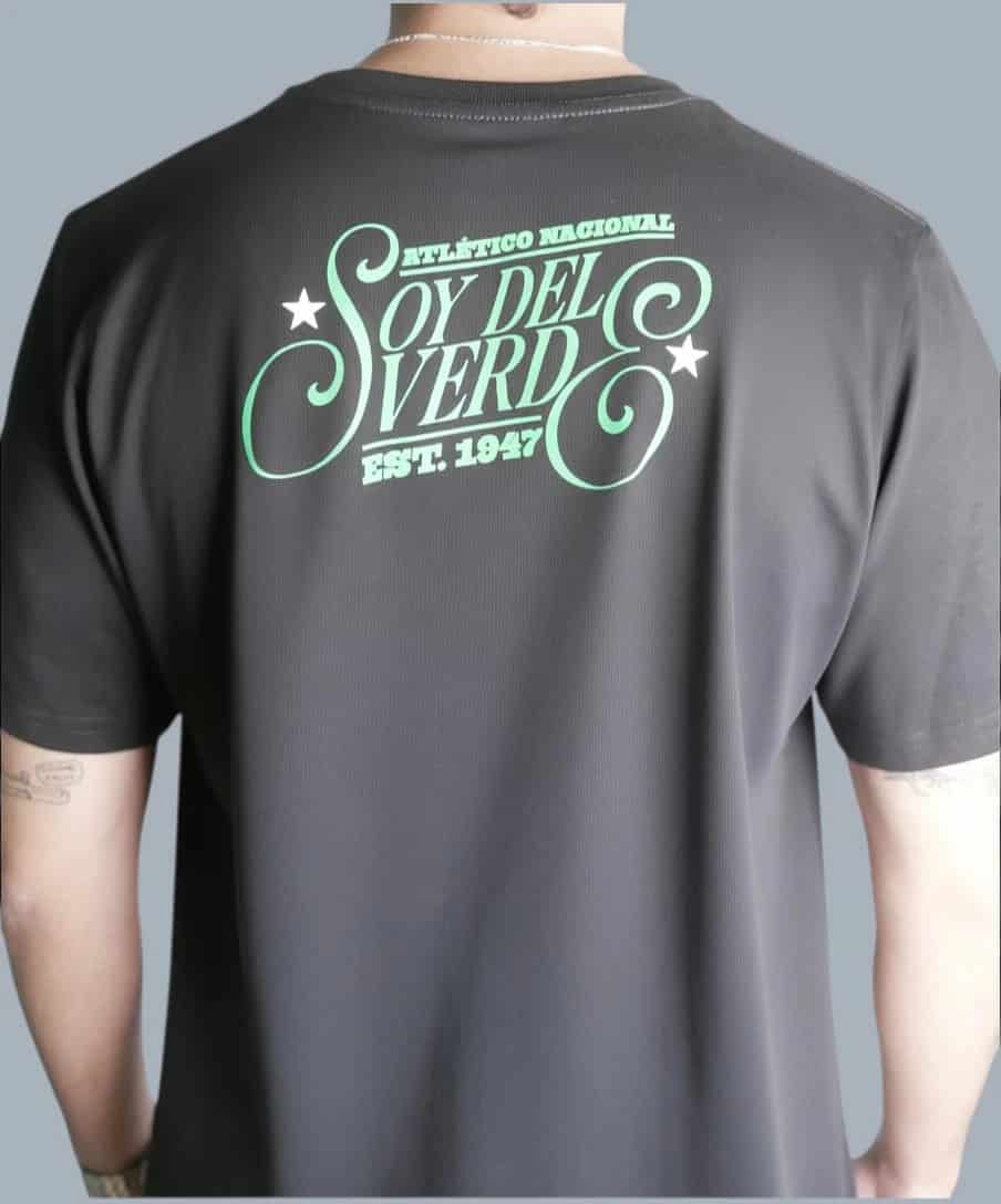 CAMISETA NEGRA SOY DEL VERDE HOMBRE - miniatura 2