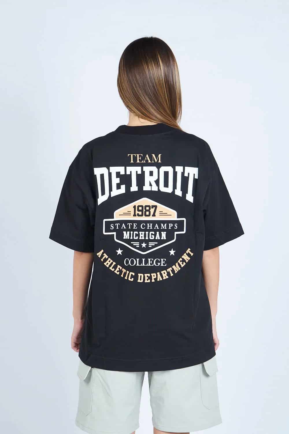 Camiseta oversize DETROIT NEGRO | DROP 03 | - miniatura 5