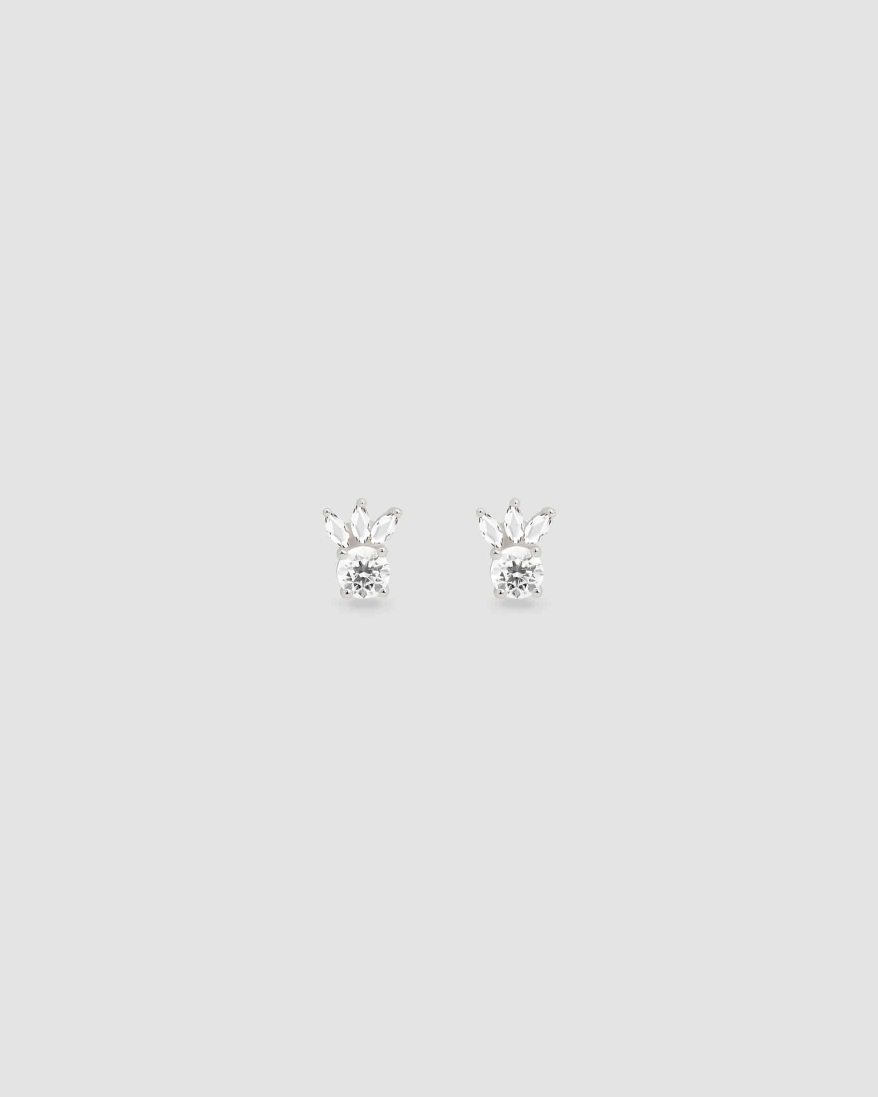 Aretes Mini Corona Cristal - miniatura 2