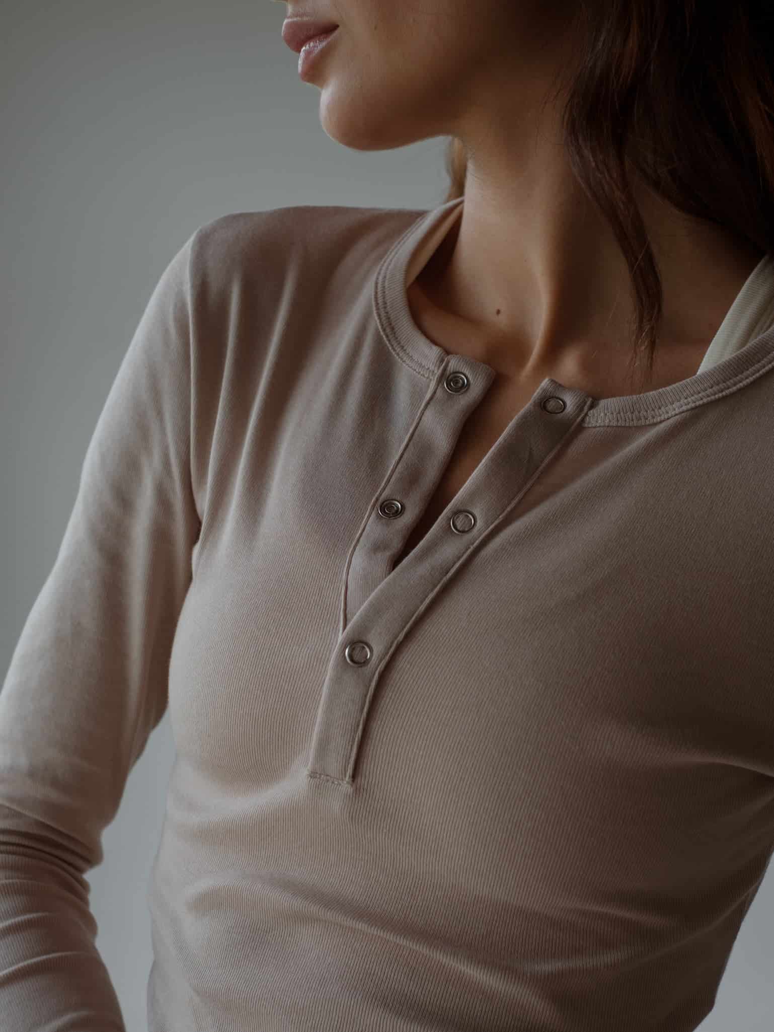 HALF BUTTON JERSEY - ASH - miniatura 8