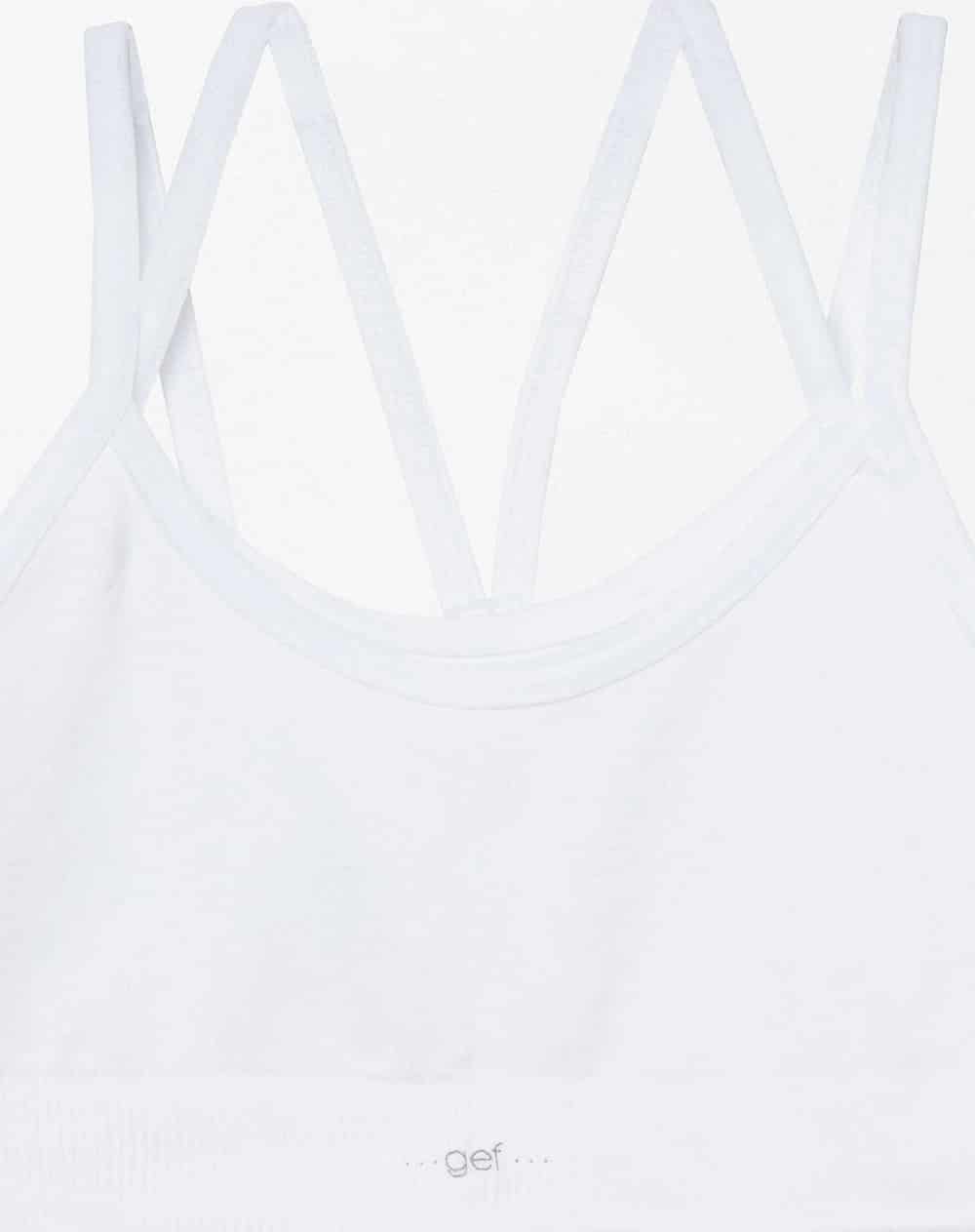 Top niña doble seamless blanco - miniatura 2