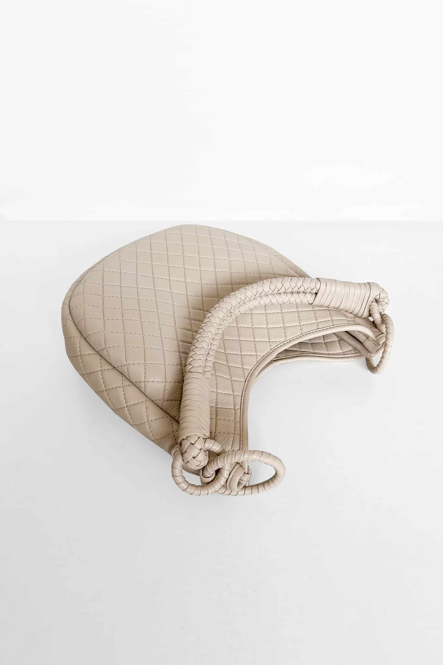 Saddle Shoulder Bag, Beige - miniatura 13
