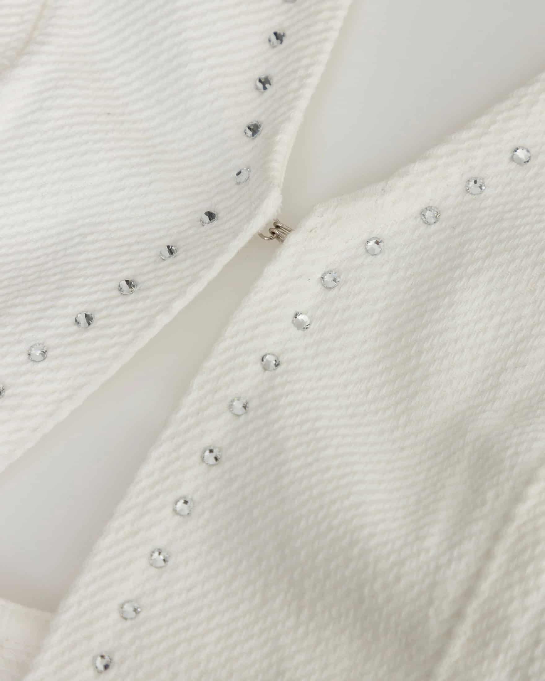 W Basics Rhinestone Top Vest White - miniatura 4