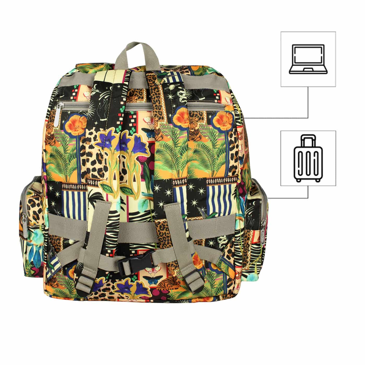 Morral Mochilero Pequeno ULTRA Estampado Glam Citybags Multicolora - miniatura 4