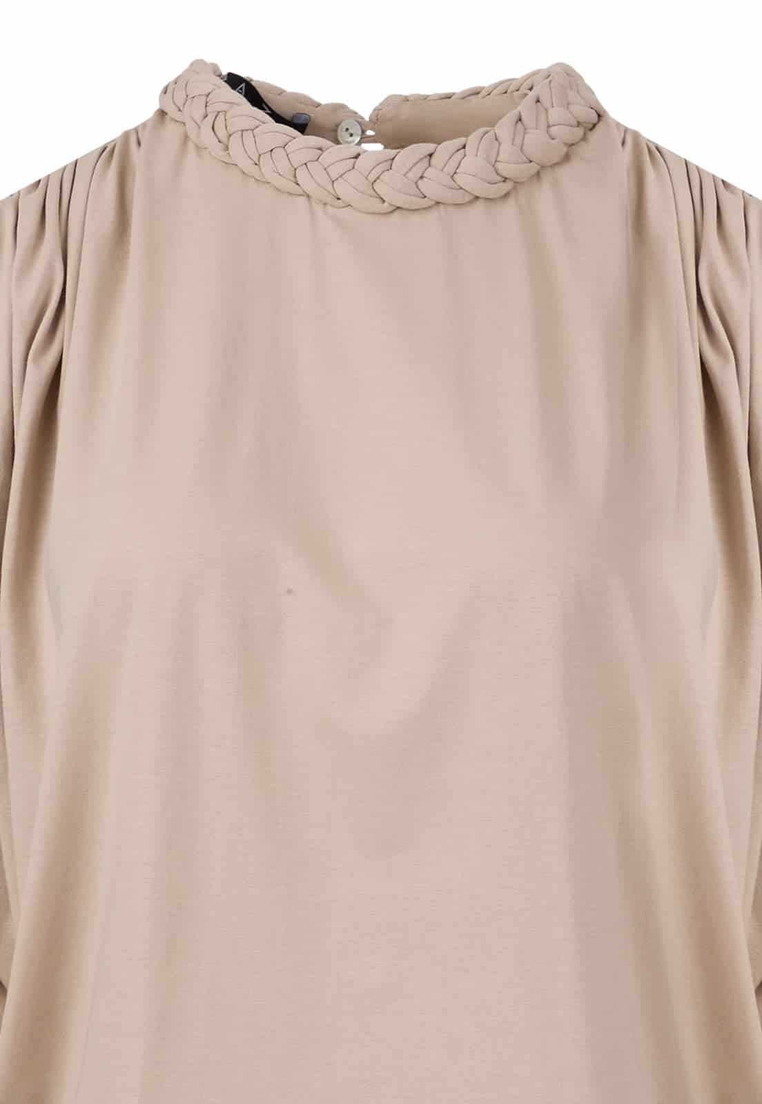 BRAIDED NECKLINE T-SHIRT - miniatura 4