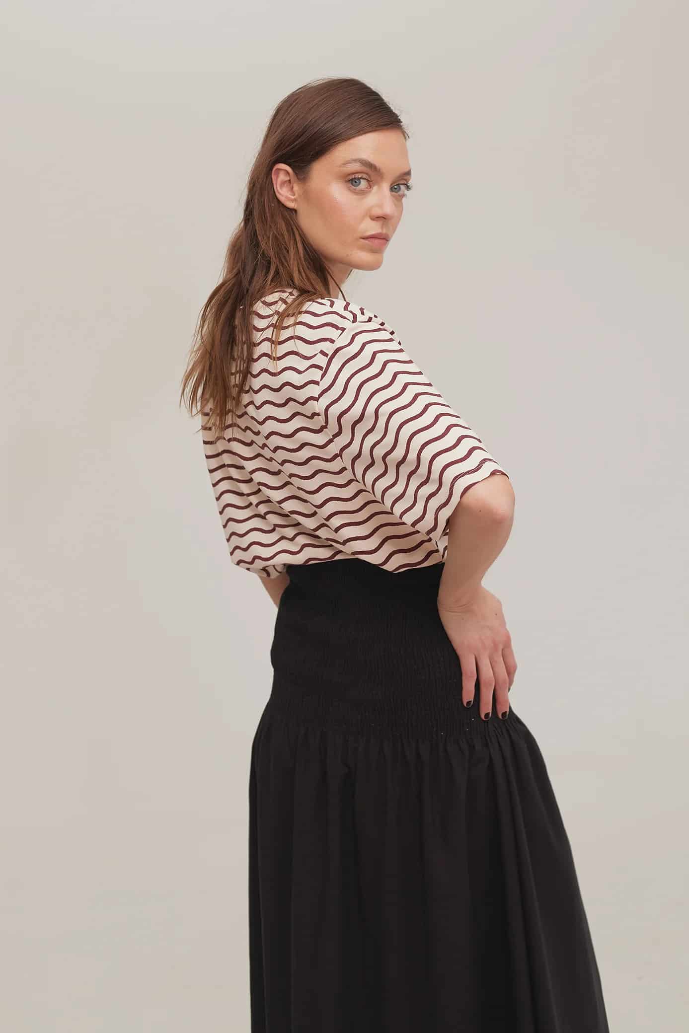 Falda Shirred Negro - miniatura 6