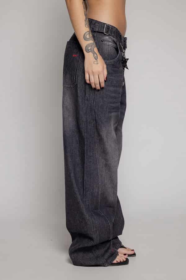 Baggy Remainder Dama Stone-Negro - miniatura 6