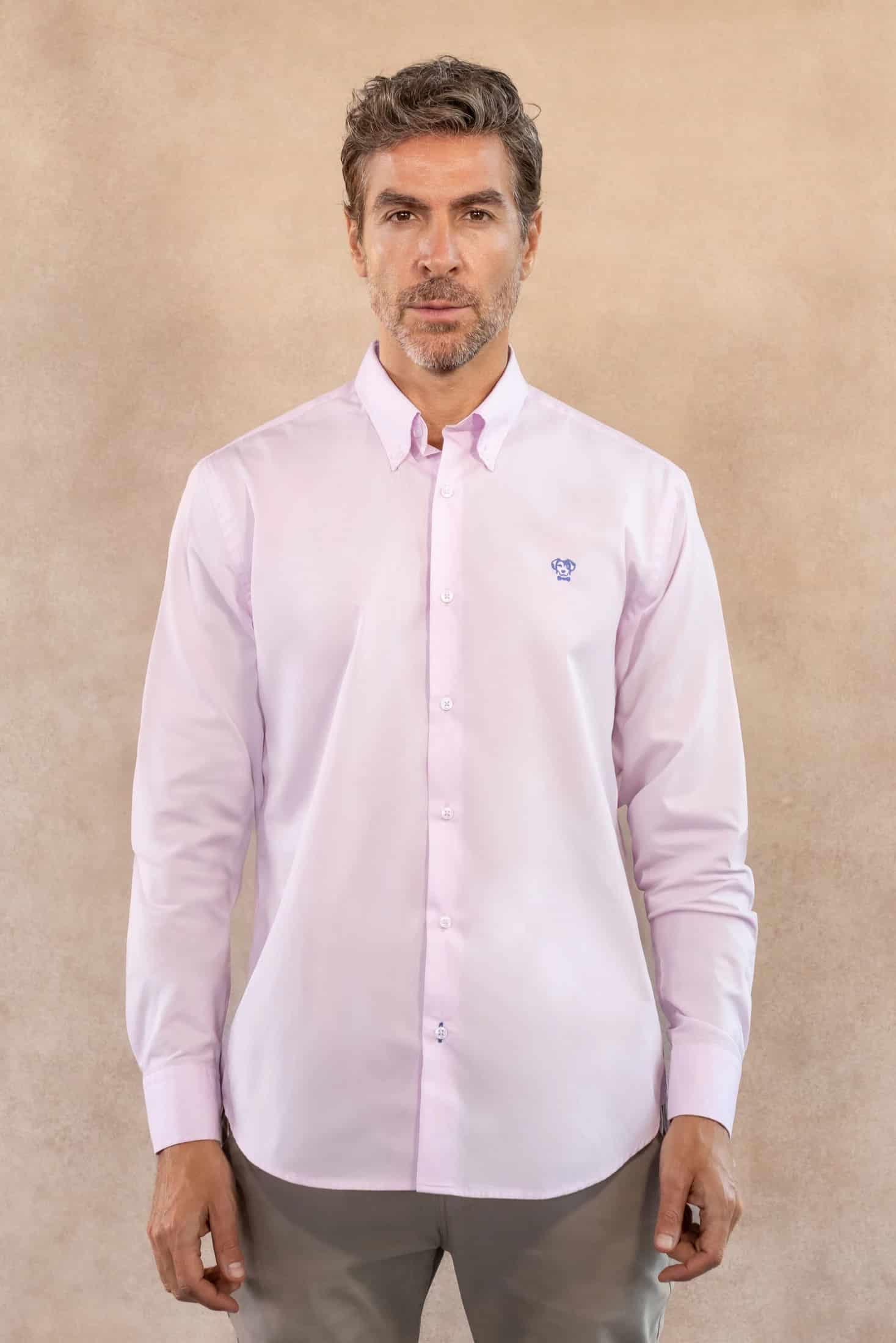 Camisa Antimanchas Popelina Light Pink - Talla Regular - miniatura 1