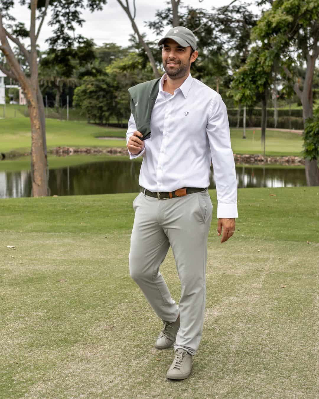 Camisa Antiarrugas Oxford Blanco Logo Sage - Talla Regular - miniatura 8
