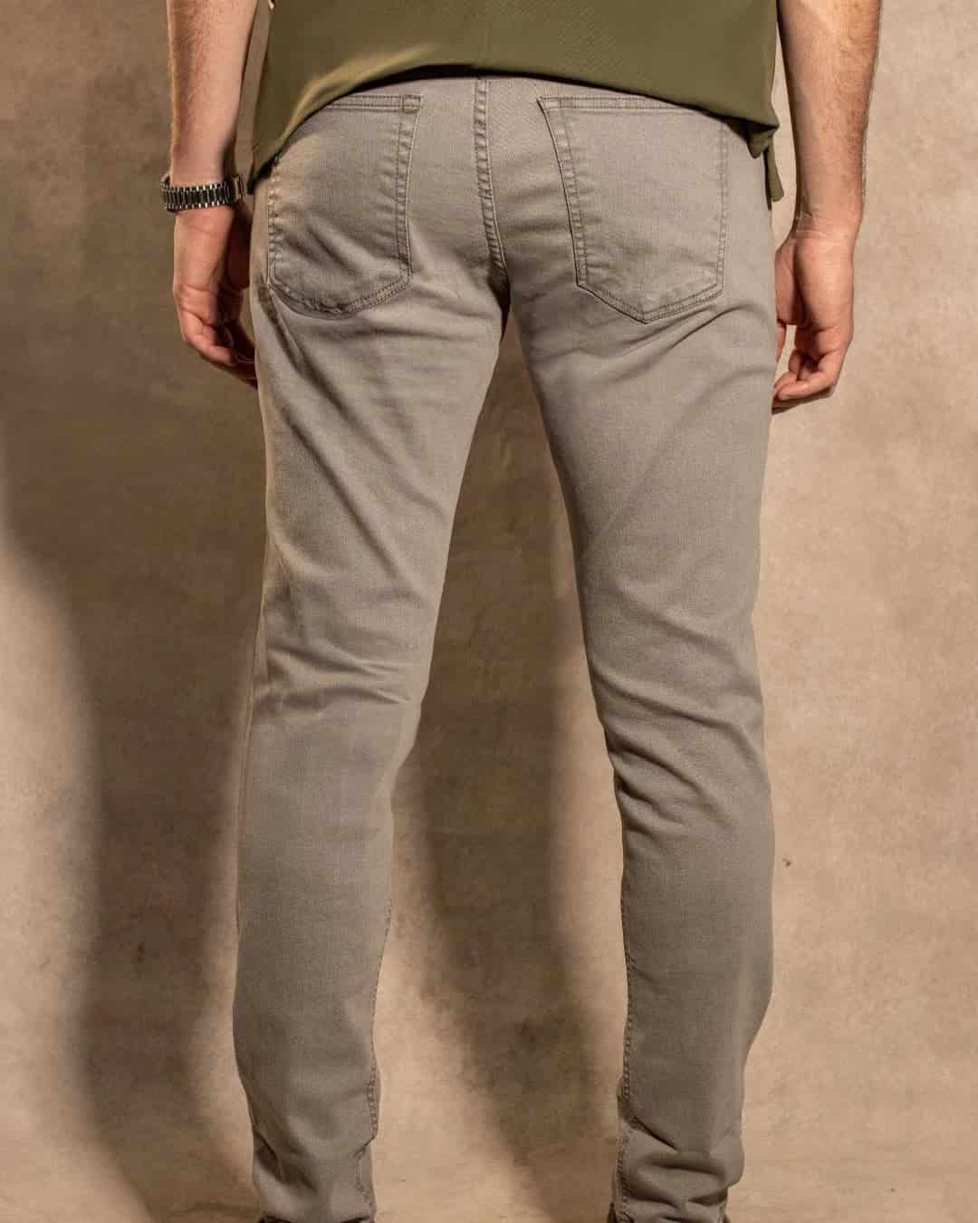Jean Elastico Gris Claro - Slim Fit - miniatura 3