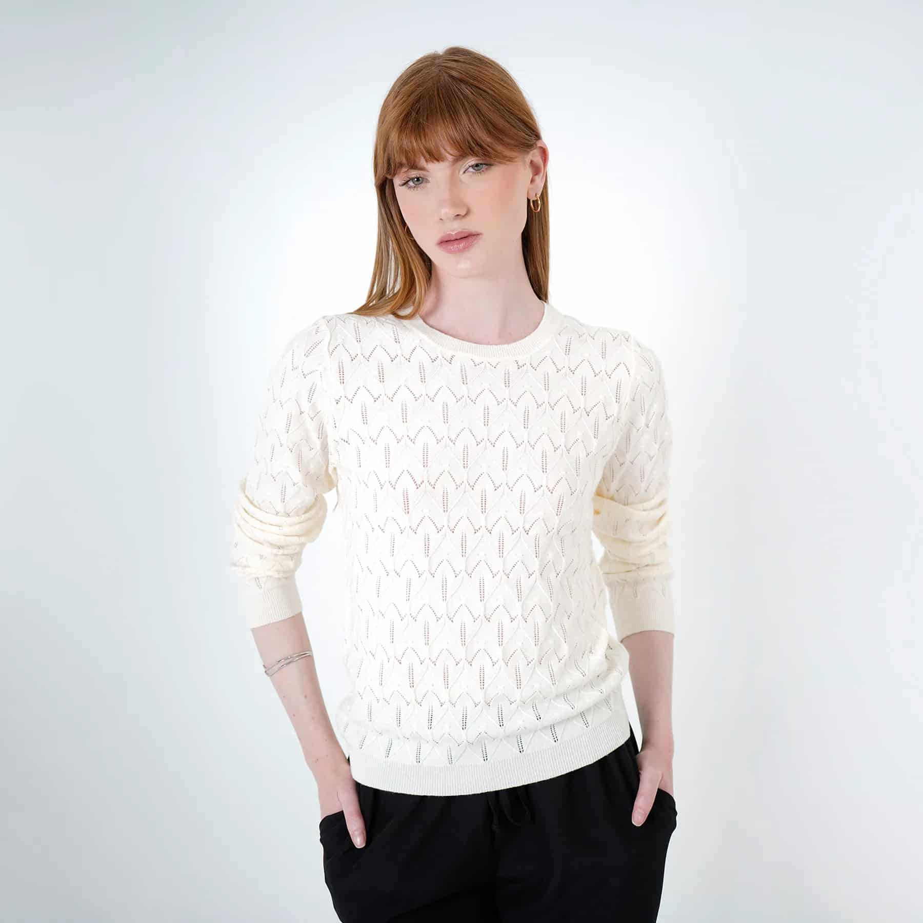 Sweater Cuello V Manga Larga - miniatura 2