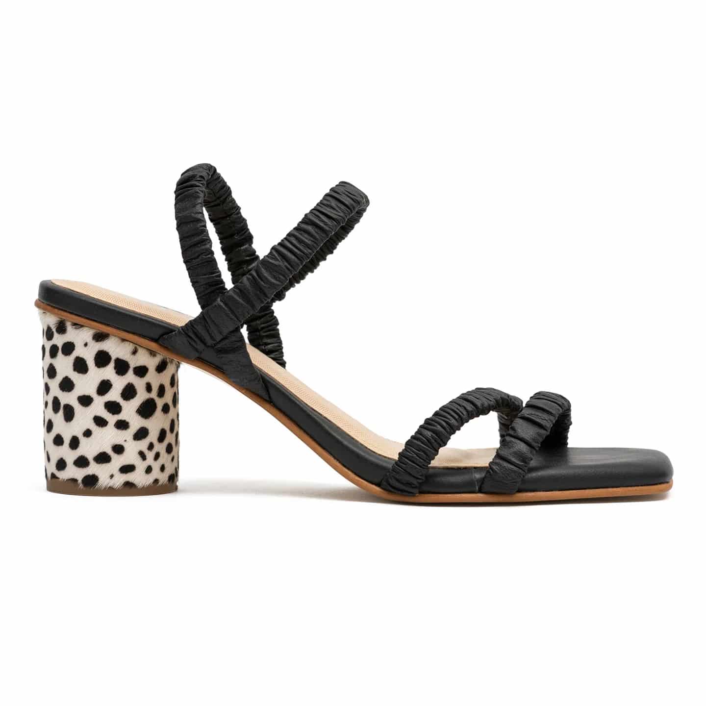 YVONNE BLACK SANDALS - miniatura 3