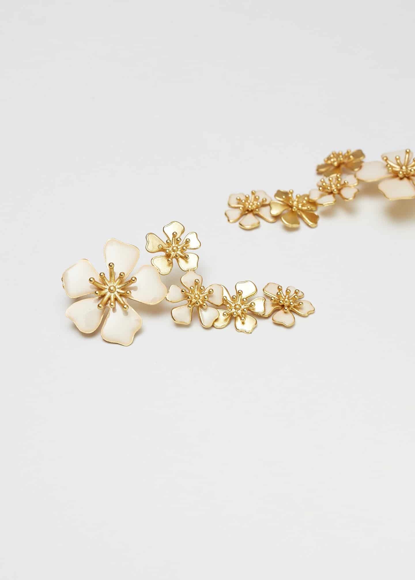 Aretes Falling Auroras blanco - miniatura 2