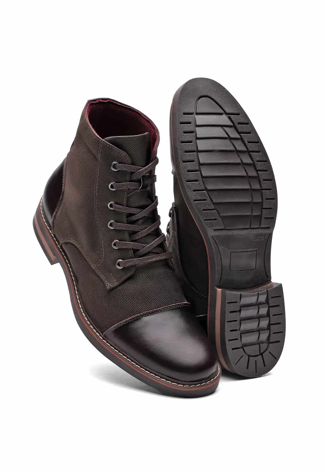 Botas cafes en lona y cuero - miniatura 5