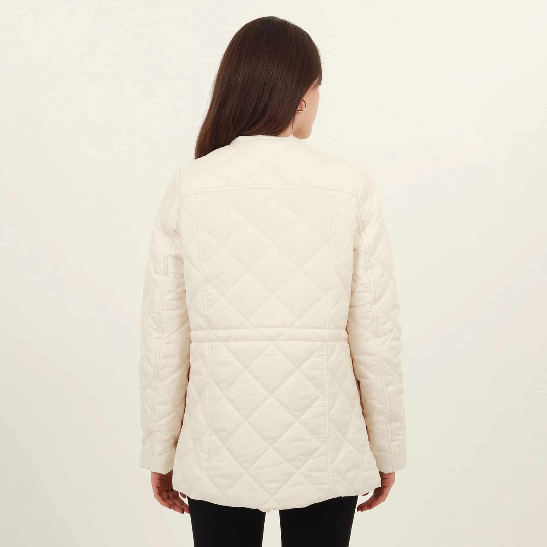 Chaqueta larga acolchada con ajuste en cintura - miniatura 13
